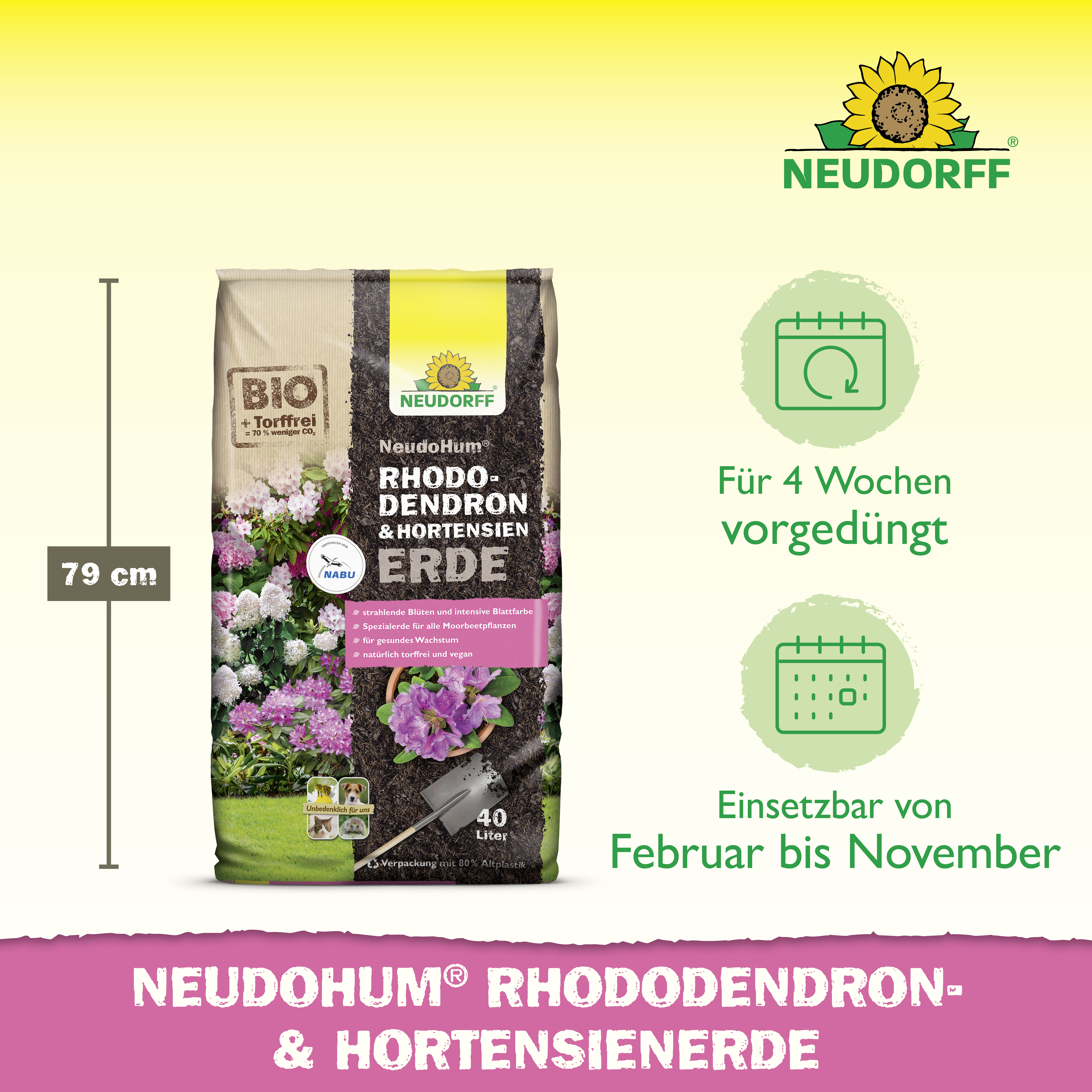 Neudorff Rhododendron- und Hortensienerde, 40 l