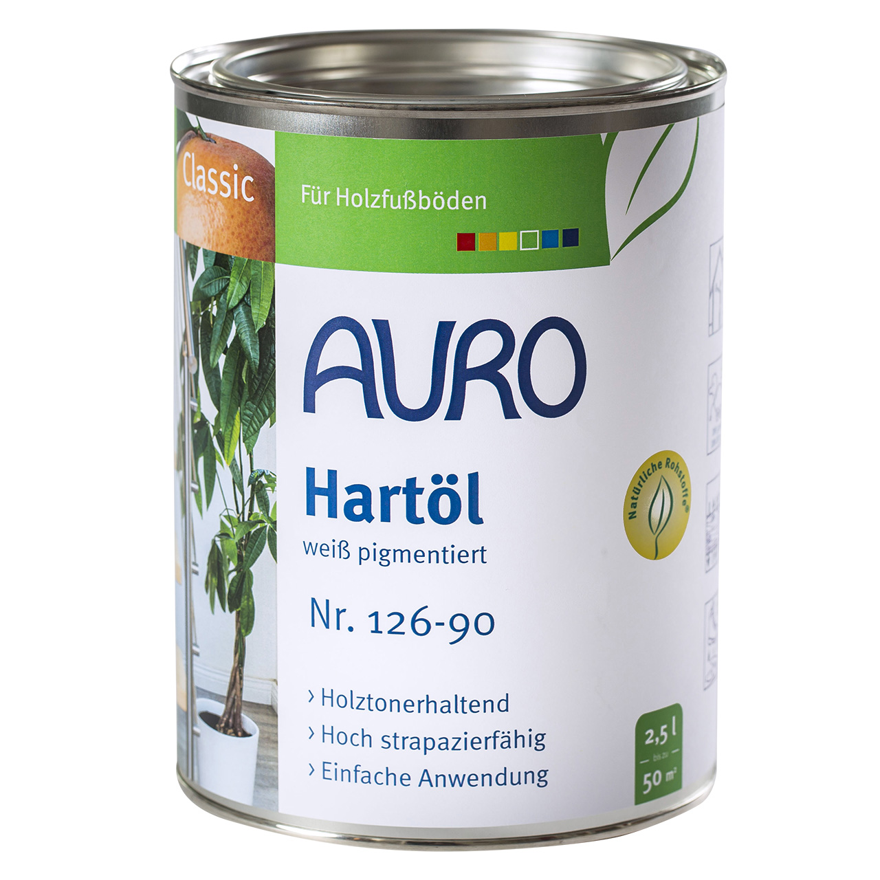Auro Hartöl Nr. 126-90 weiß, 2,5L