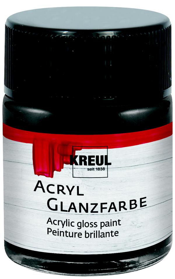 ACRYL GLANZFARBE 50ML SCHWARZ      KREUL