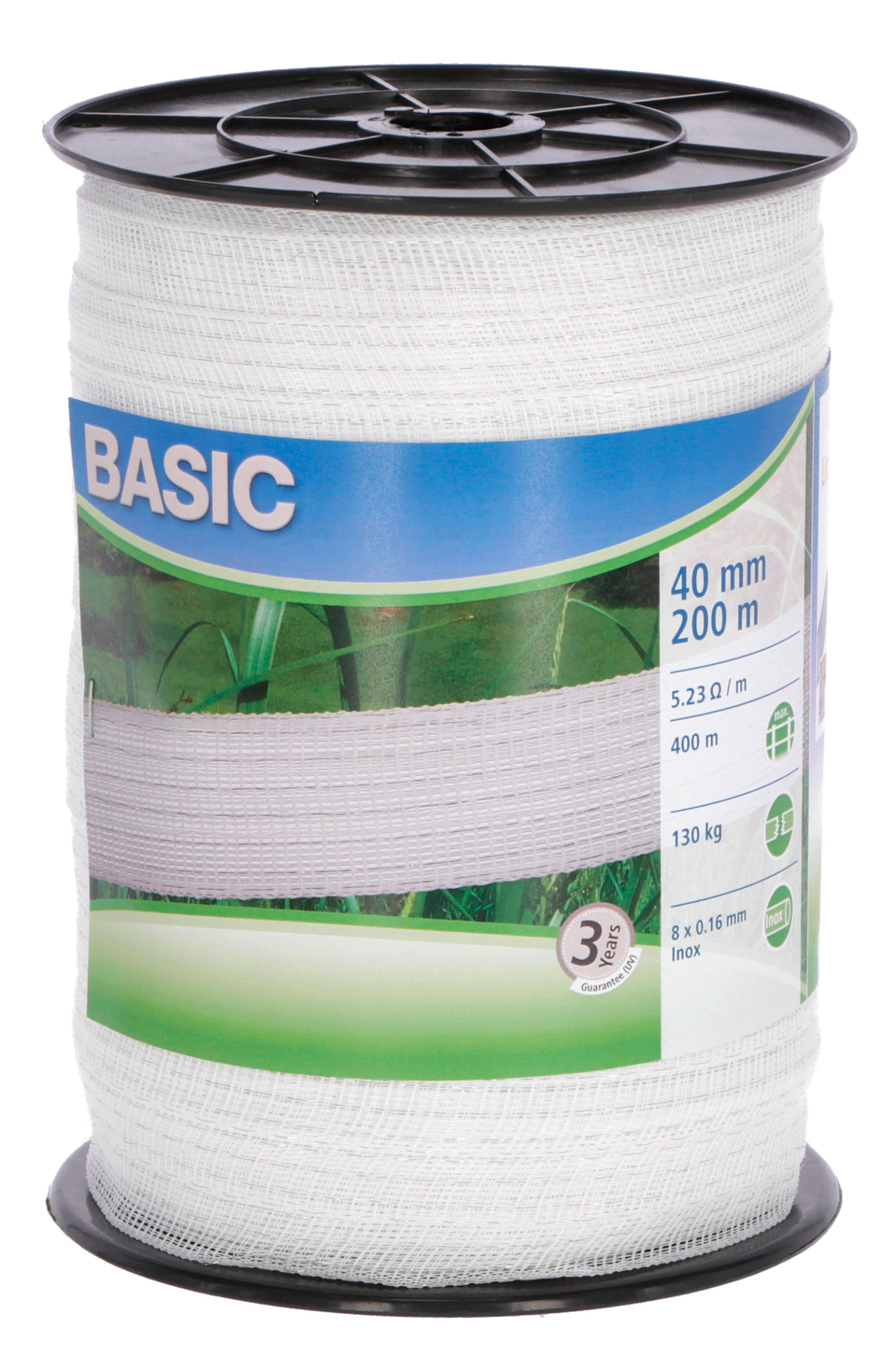 Kerbl Classe-Weideband Basic 40mm, 8x0,16 Niro, 200m