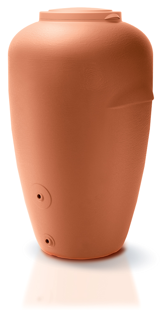 Prosperplast Regentonne Aquacan, ziegelrot mit Wasserhahn