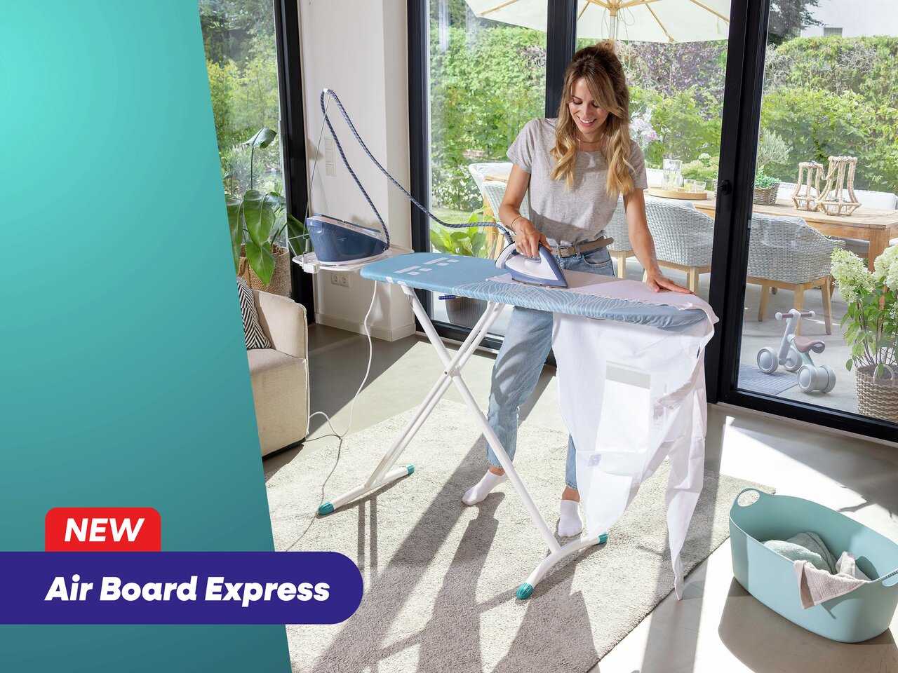 Leifheit Bügeltisch Air Board Express L Solid, 130 x 38 cm