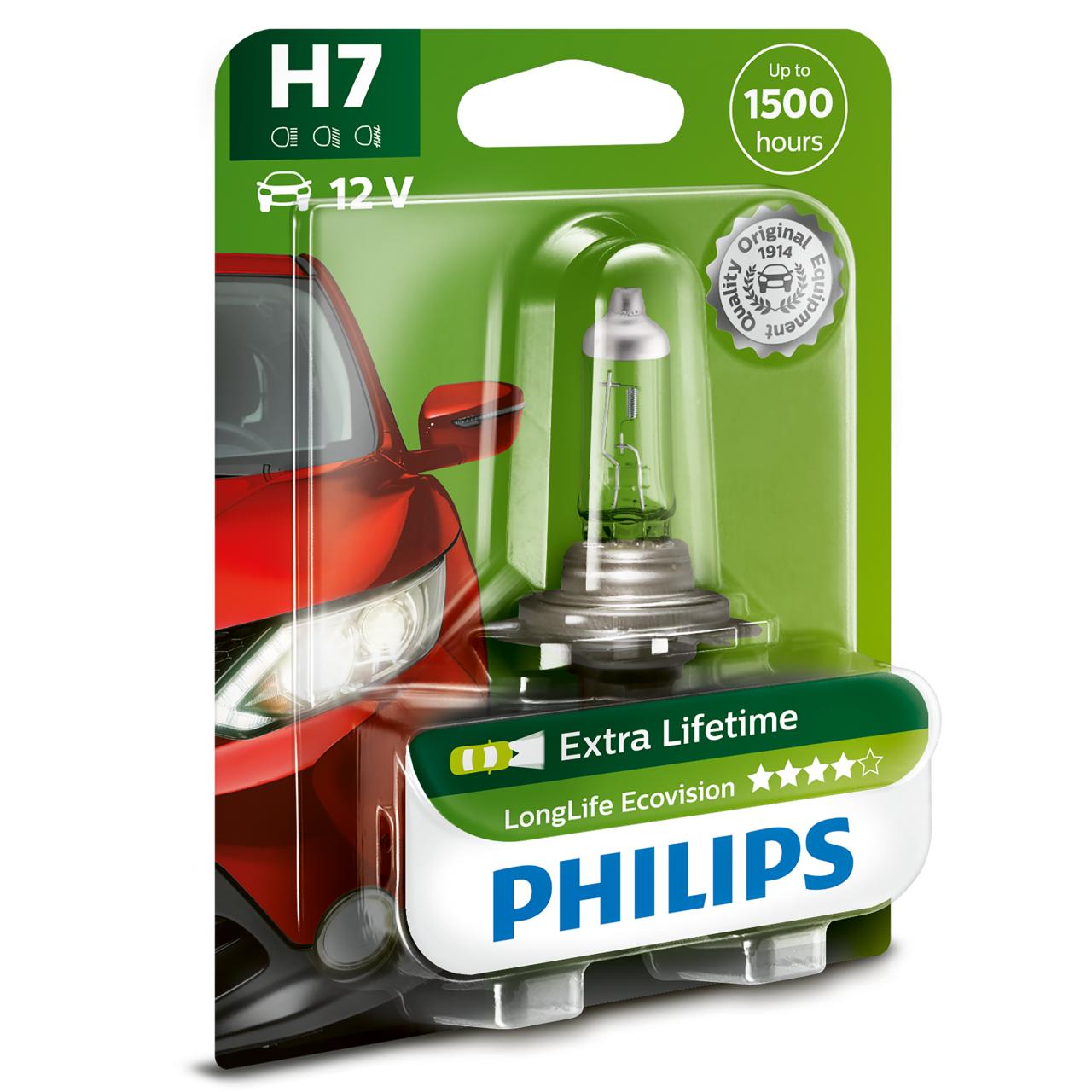 PHILIPS H7 AUTOLAMPE LONG LIFE ECO VISION 