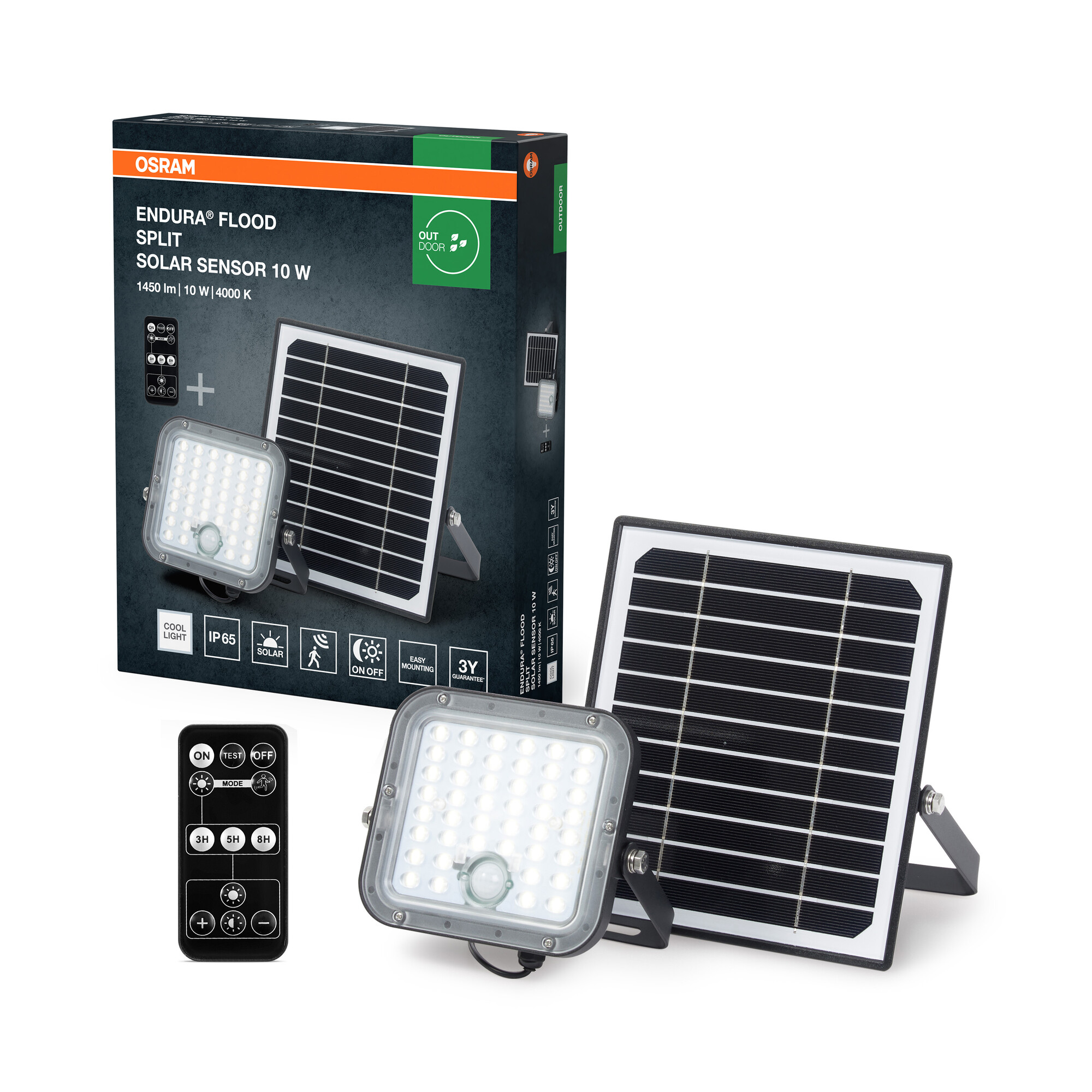 Osram LED-Solar-Außenleuchte Endura, schwarz, 10W
