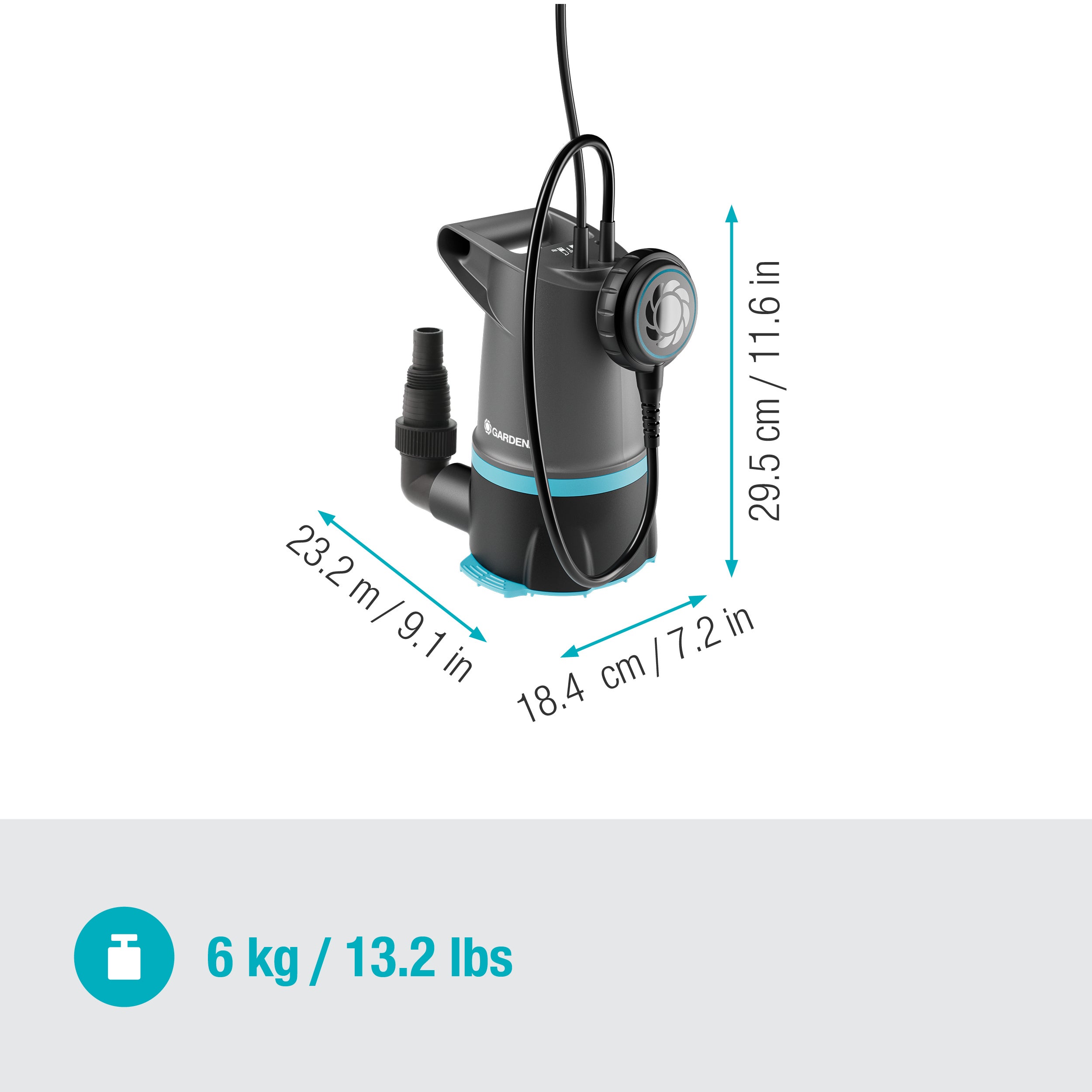 Gardena Klar-/Schmutzwasser-Tauchpumpe 20000 BASIC Gardena Klar-/Schmutzwasser-Tauchpumpe 20000 BASIC