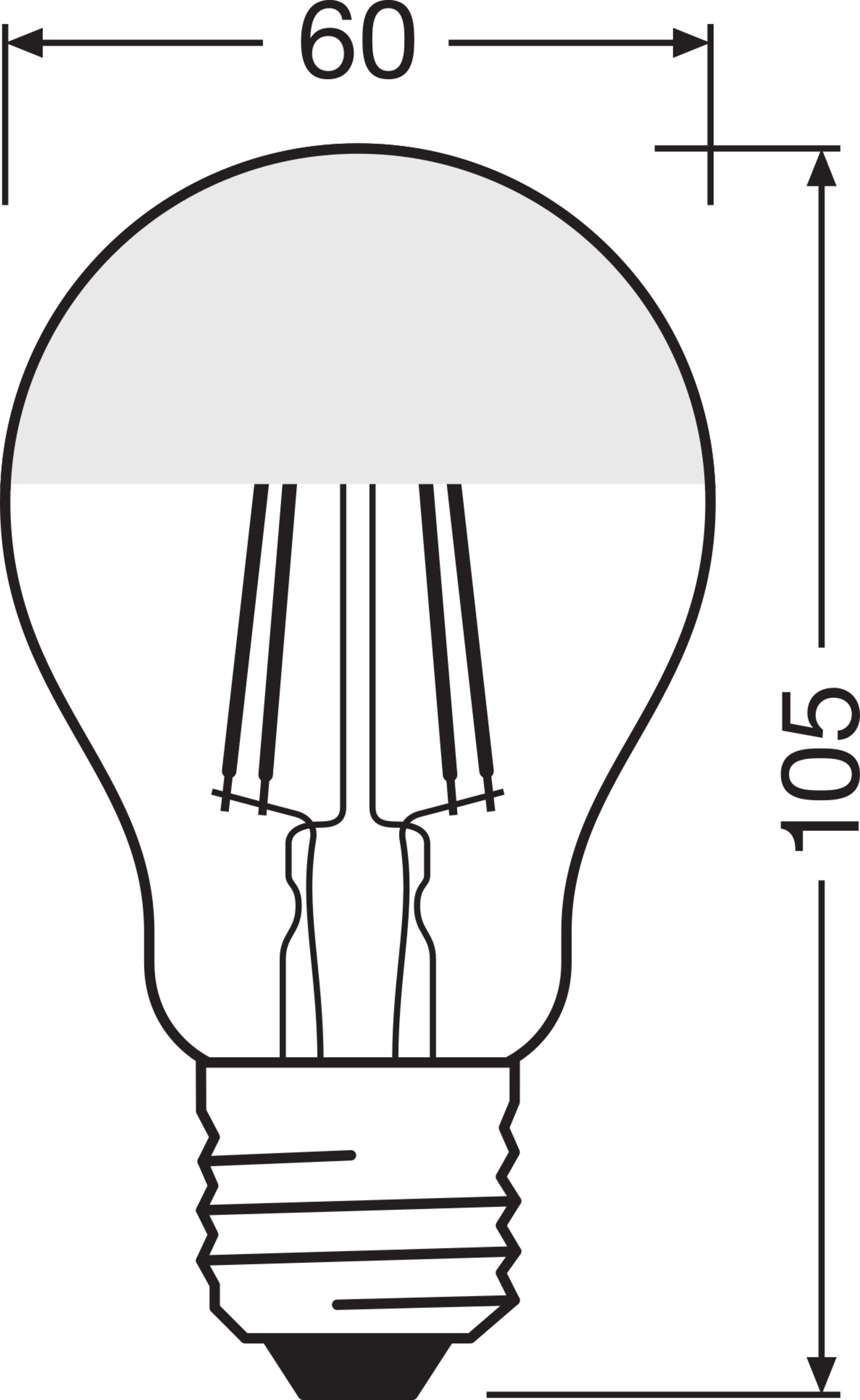 Osram LED Lampe Retrofit Classic klar, warmweiß, E27
