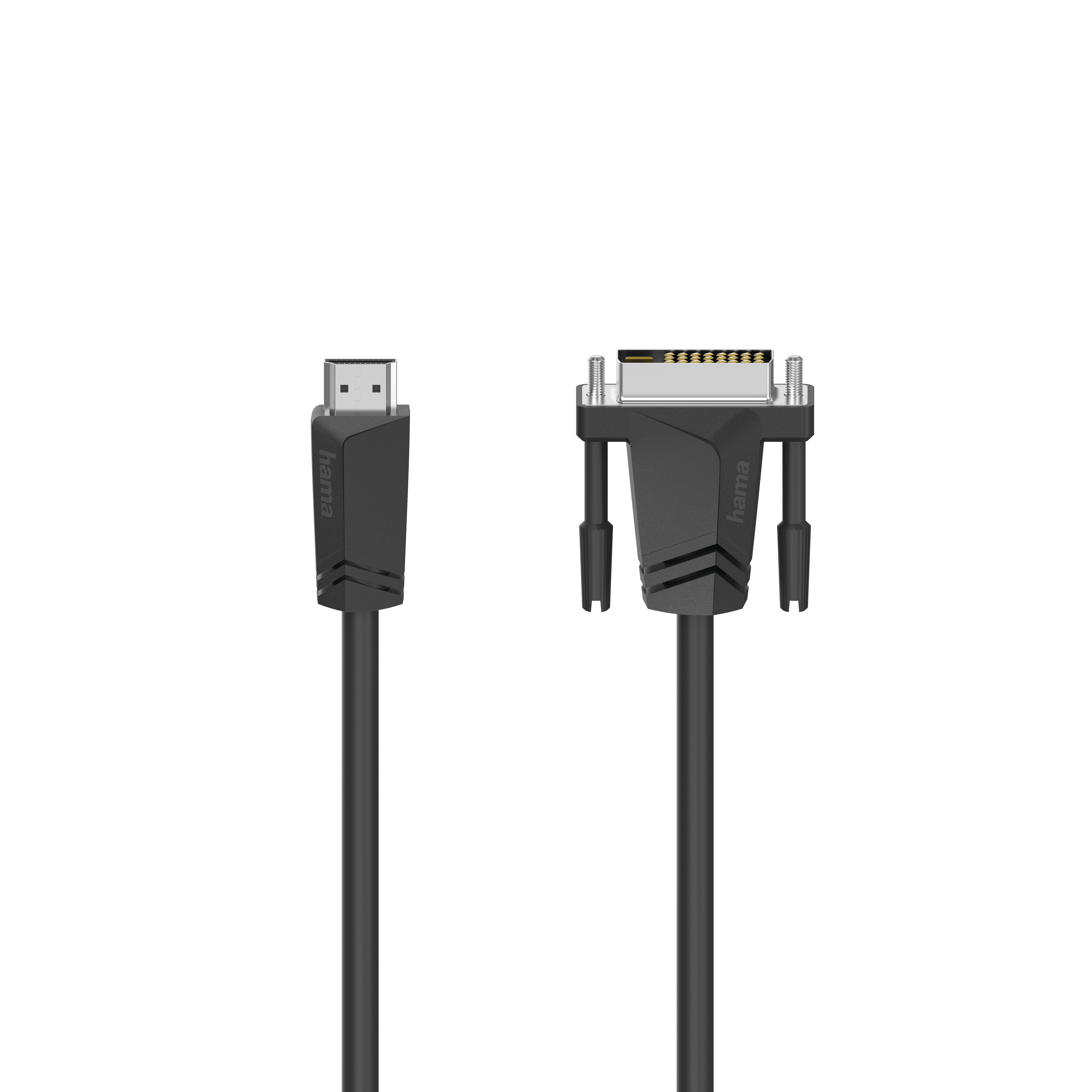 812976 Hama Verbindungskabel, HDMI-Stecker-DVI/D-S, 1,5M