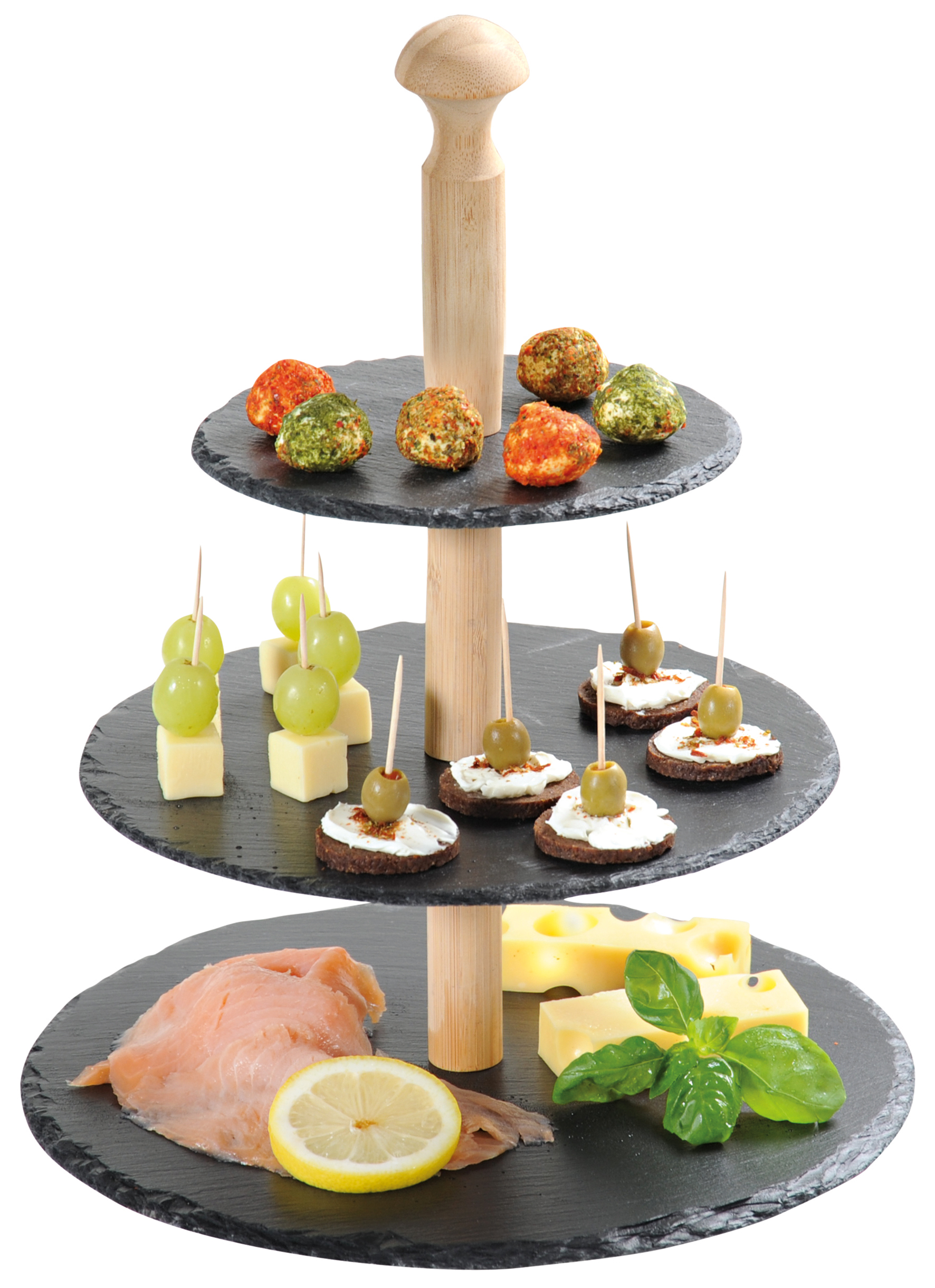 Kesper Etagere, Schiefer, 3-stöckig Kesper Etagere, Schiefer, 3-stöckig
