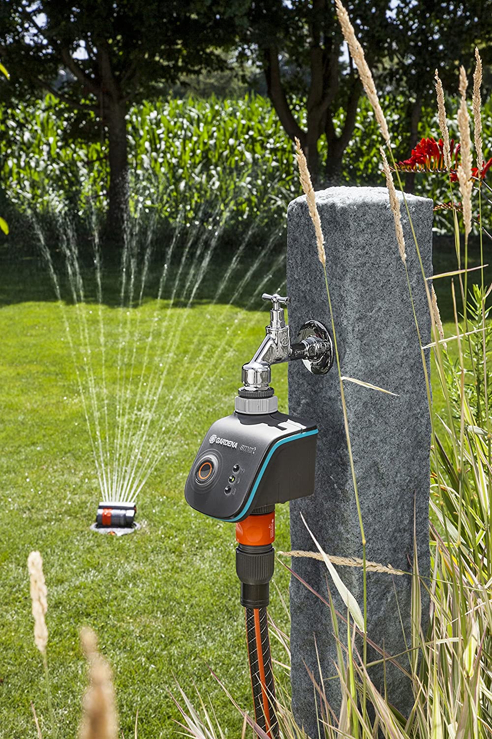 Anschluss des Smart Water Control Set zum Sprinkler