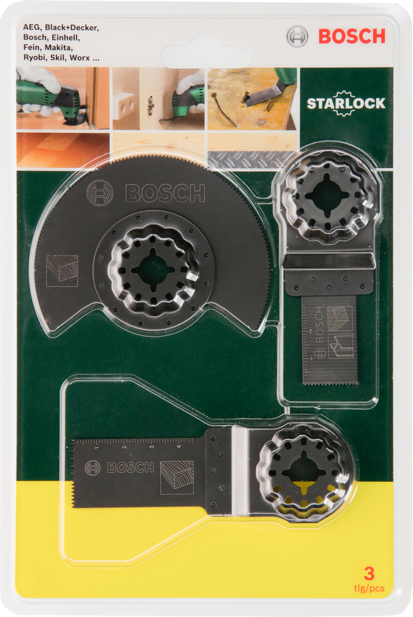 Bosch Starlock Starter-Set Holz, 3-teilig Bosch Starlock Starter-Set Holz, 3-teilig