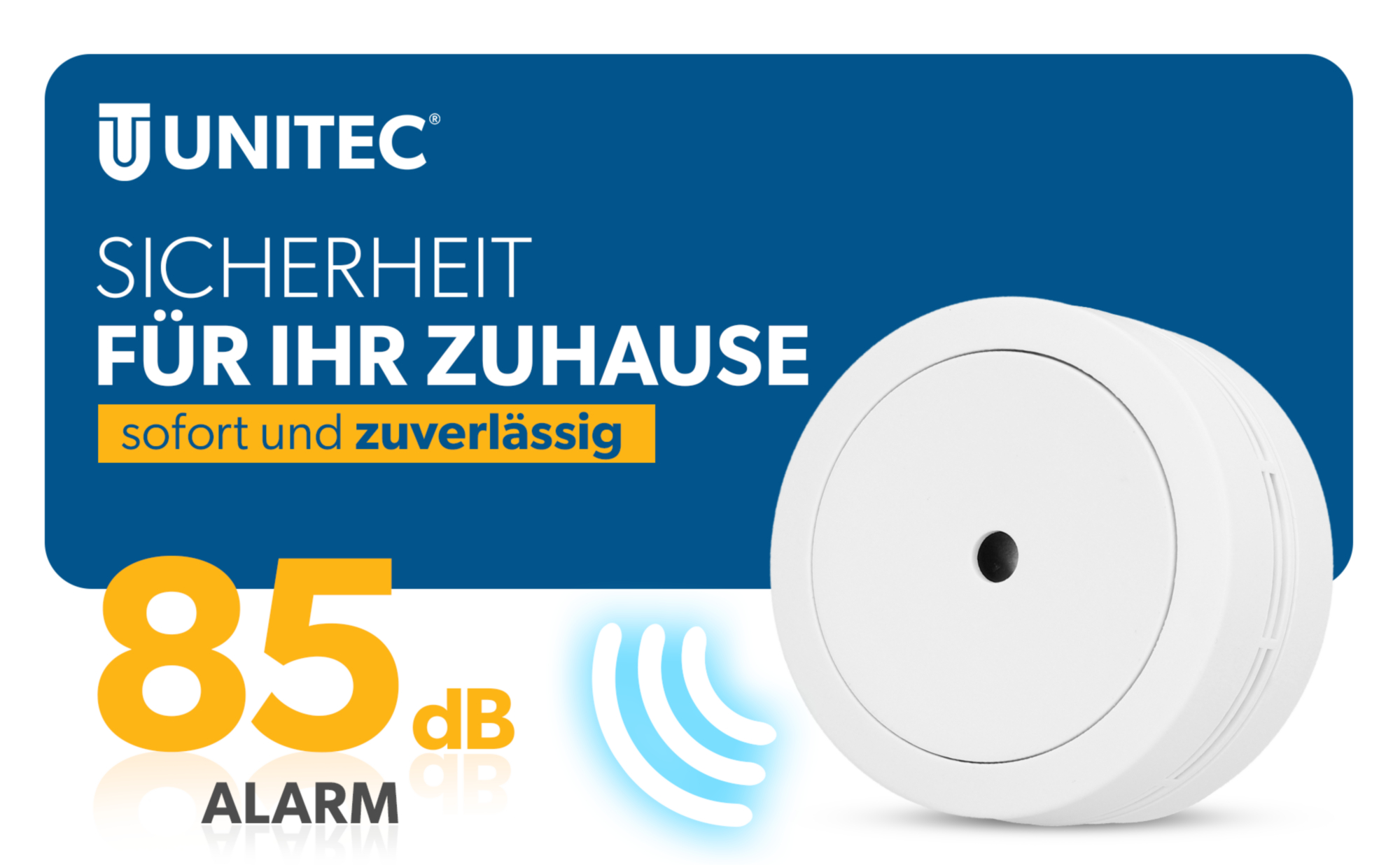 Unitec Rauchwarnmelder Mini 10J VdS3131, weiß