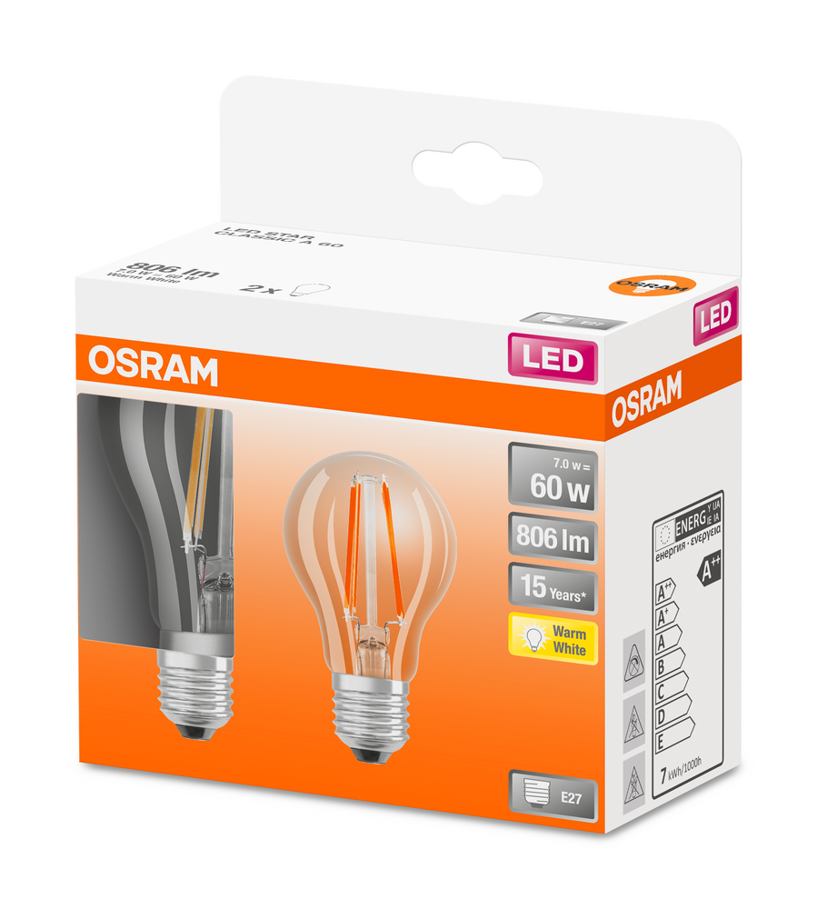OSRAM LEUCHTMITTEL LED RETROFIT CLASSIC A 60 CL 7 W/270