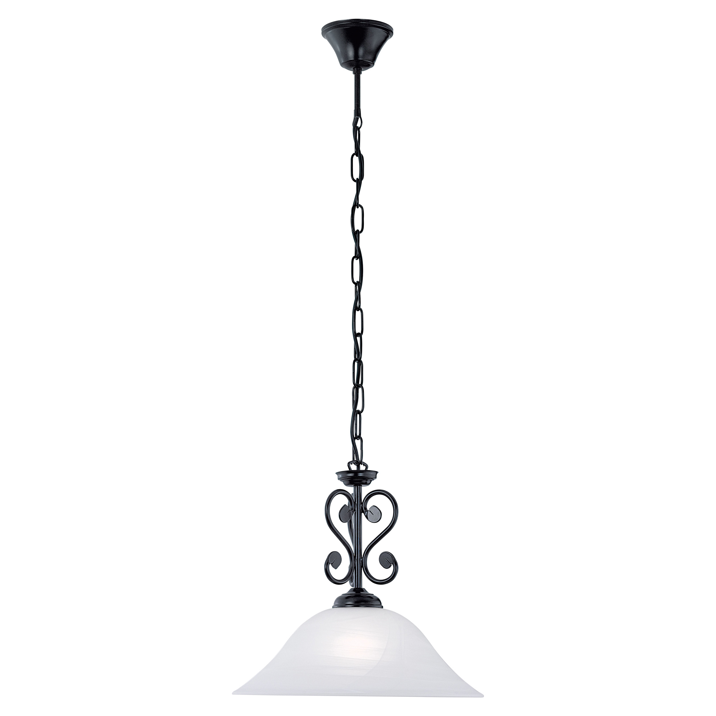 EGLO HÄNGELEUCHTE 1XE27 MURCIA SCHWARZ/ALABASTER