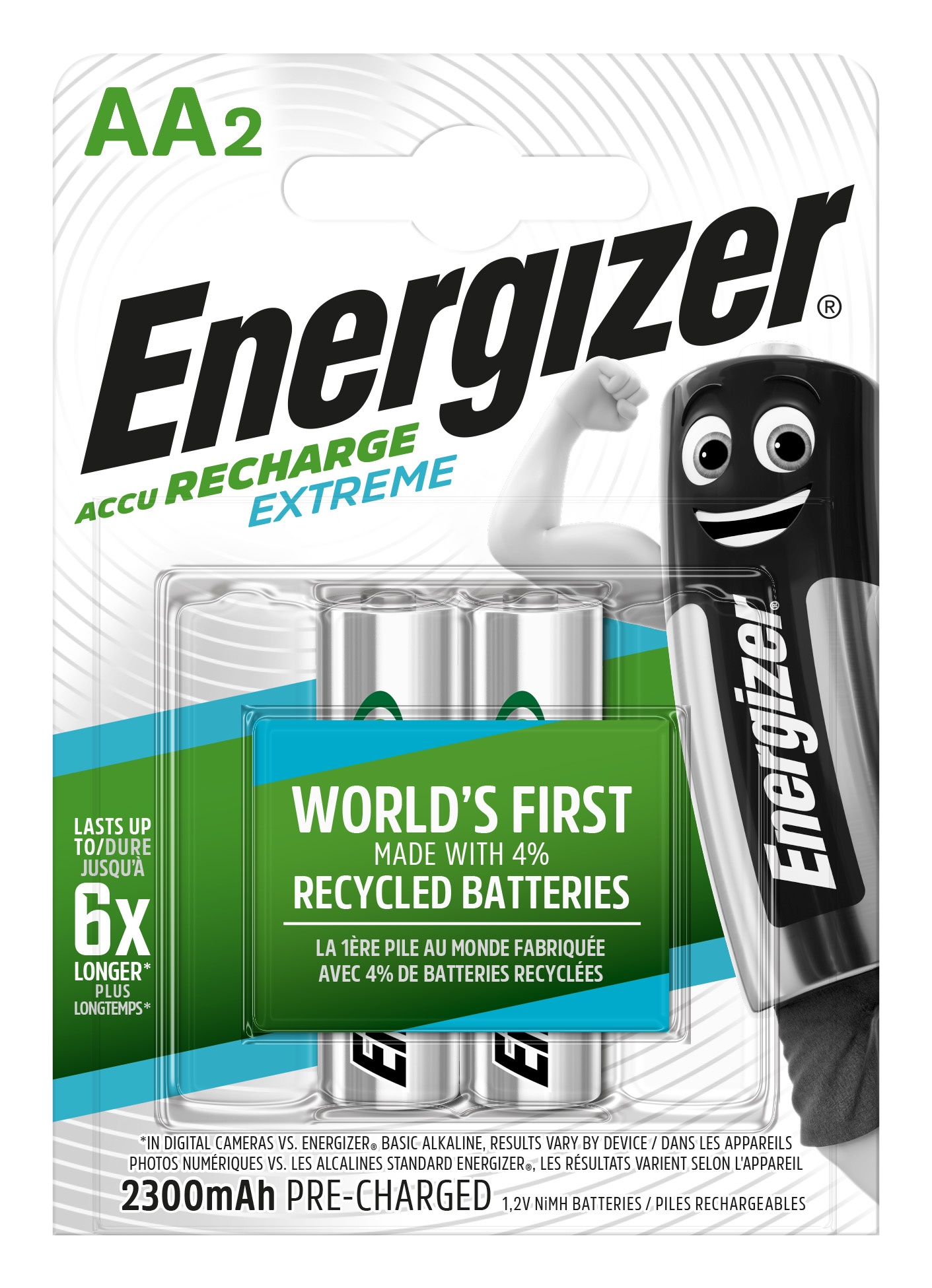 7638900416886 ENERGIZER AKKU EXTREME ECO AA 2300MAH 2 STÜCK