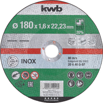 712118-100 Kwb Trennscheibe dünn, 180 x 1,6 mm