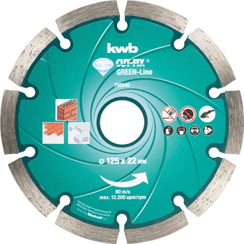 798540-100 Kwb Diamant-Trennscheiben GREEN-LINE 125