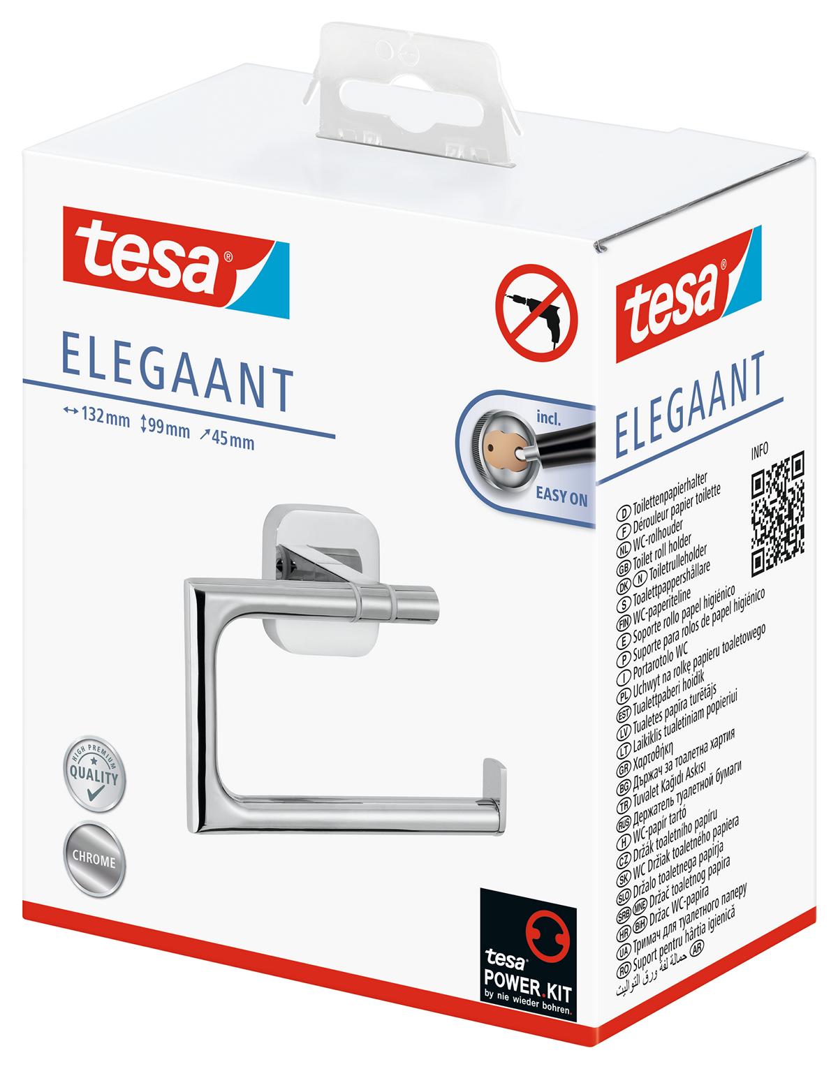 tesa_ELEGAANT_404280000000_LI490_right_pa tesa Elegaant Toilettenrollenhalter, ohne Deckel