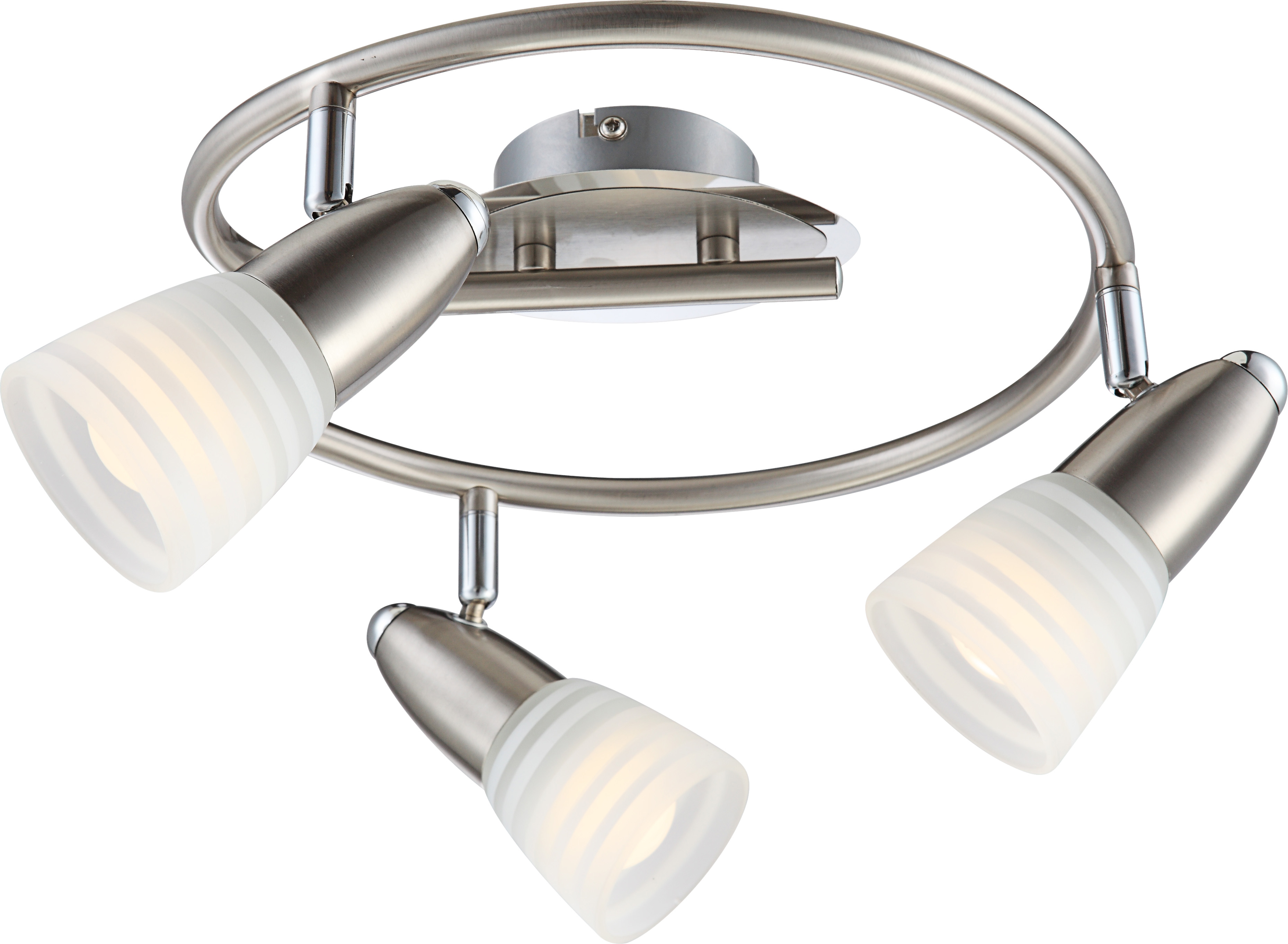 628219_a GLOBO SPOT 3X4W 400LM CHROM GLAS SATINIERT