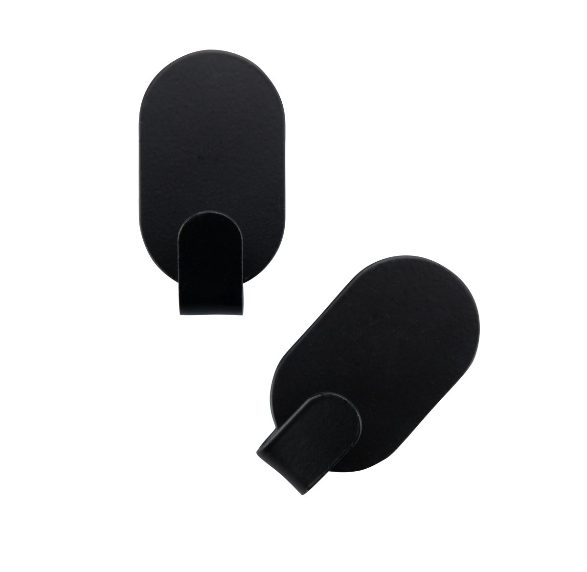 Fackelmann 2 Haken OVAL 47 x 24 mm, schwarz