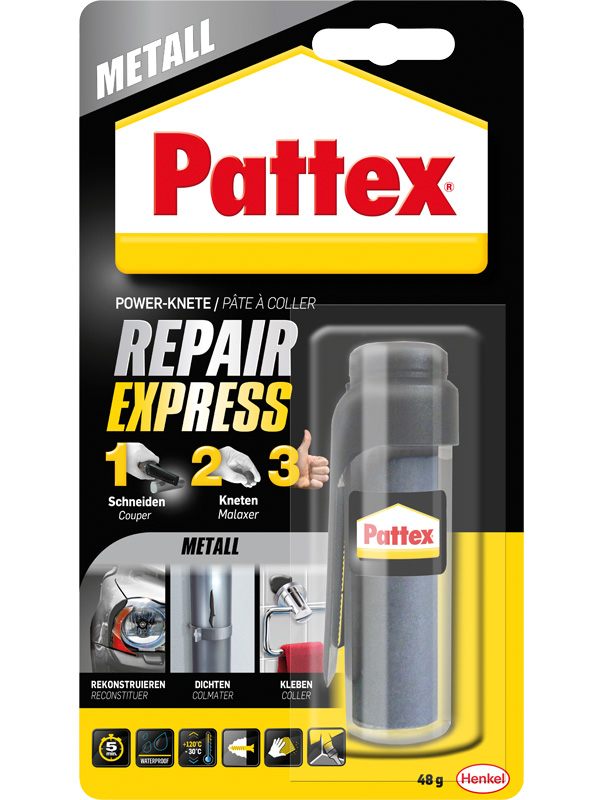 4015000431095 Pattex Repair Express Power Knete Metall, 48 g