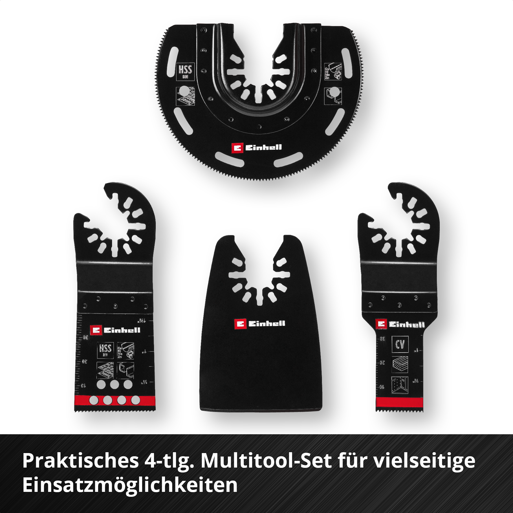 Einhell Multitool-Set mit Universalaufnahme, 4-tlg. 