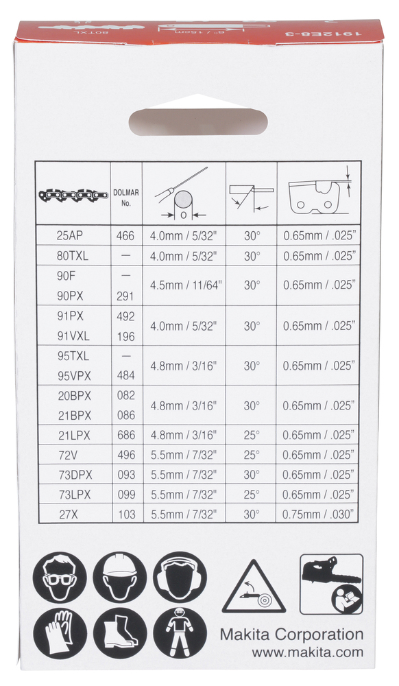 Makita Sägekette 15 cm, 1,1 mm, 0,325"