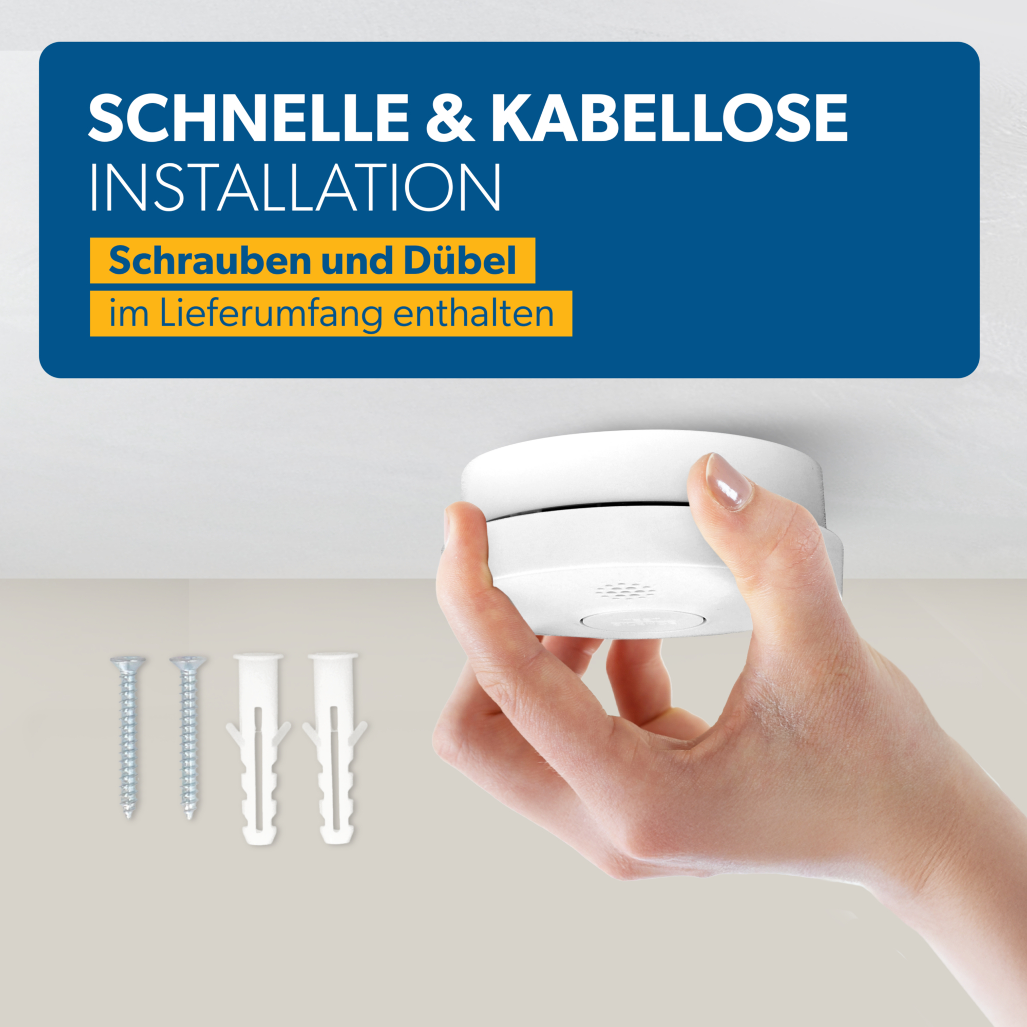 Unitec Rauchwarnmelder TÜV 5 Jahre 2x