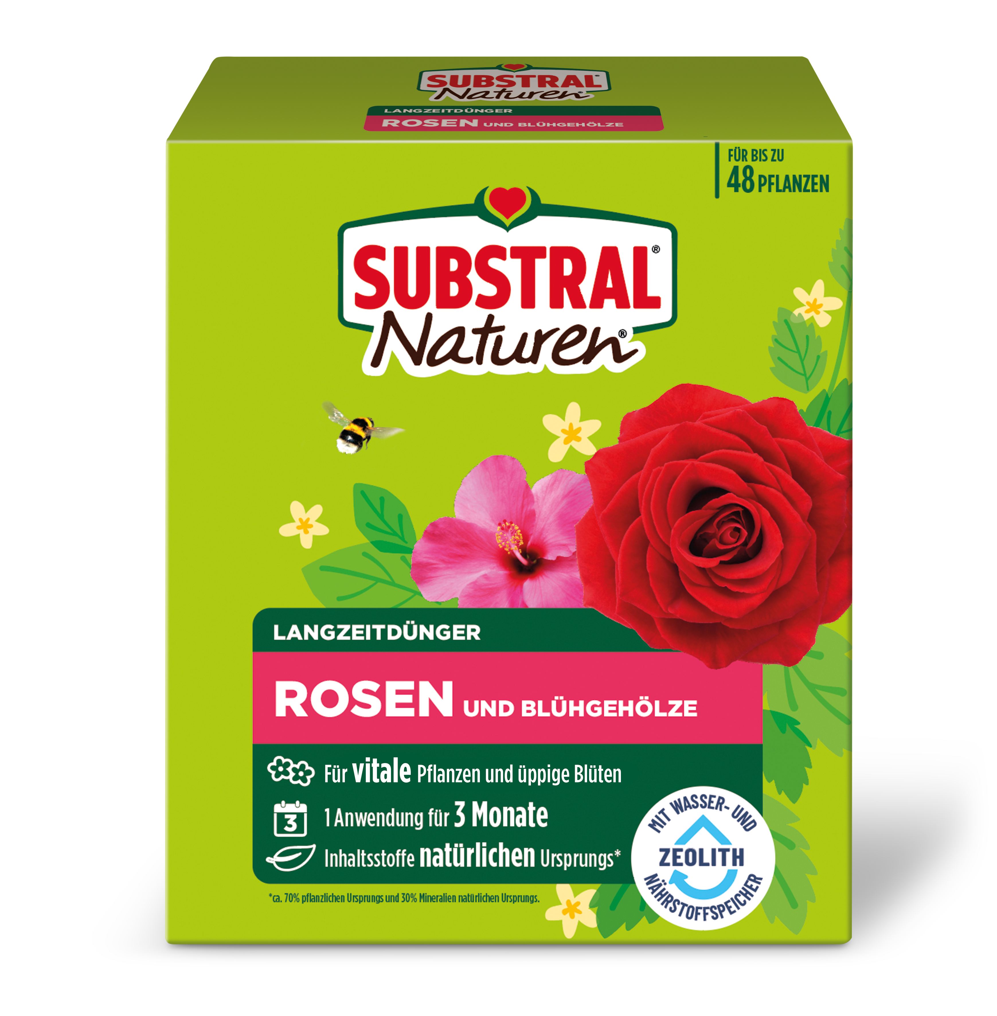 Substral Naturen Langzeitdünger Rosen und Blühgehölze, 1,2 kg