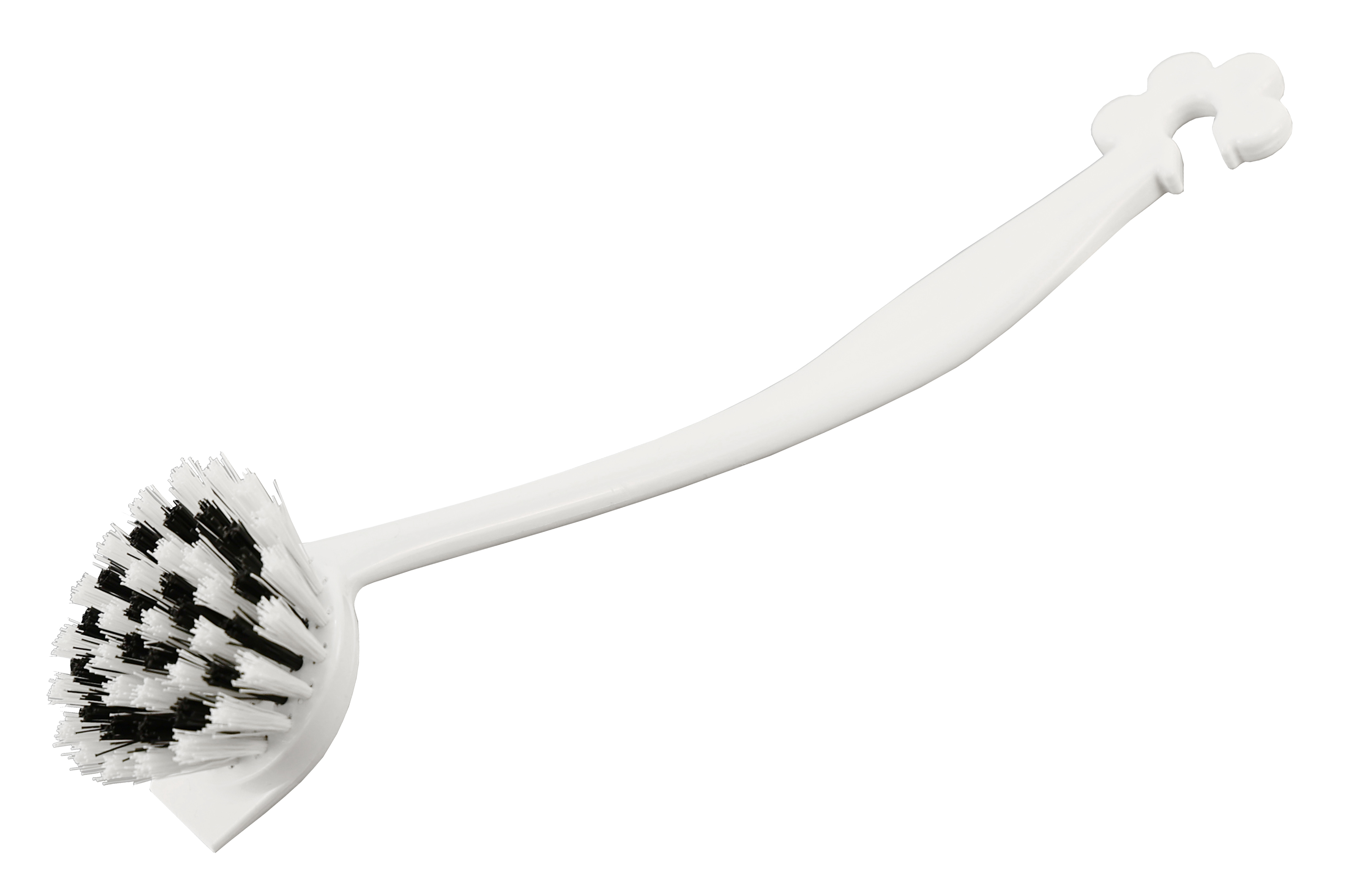 Bürstenmann Spülbürste Blume rund, Kunststoff, Weiß Kunstborsten (L 26 cm)