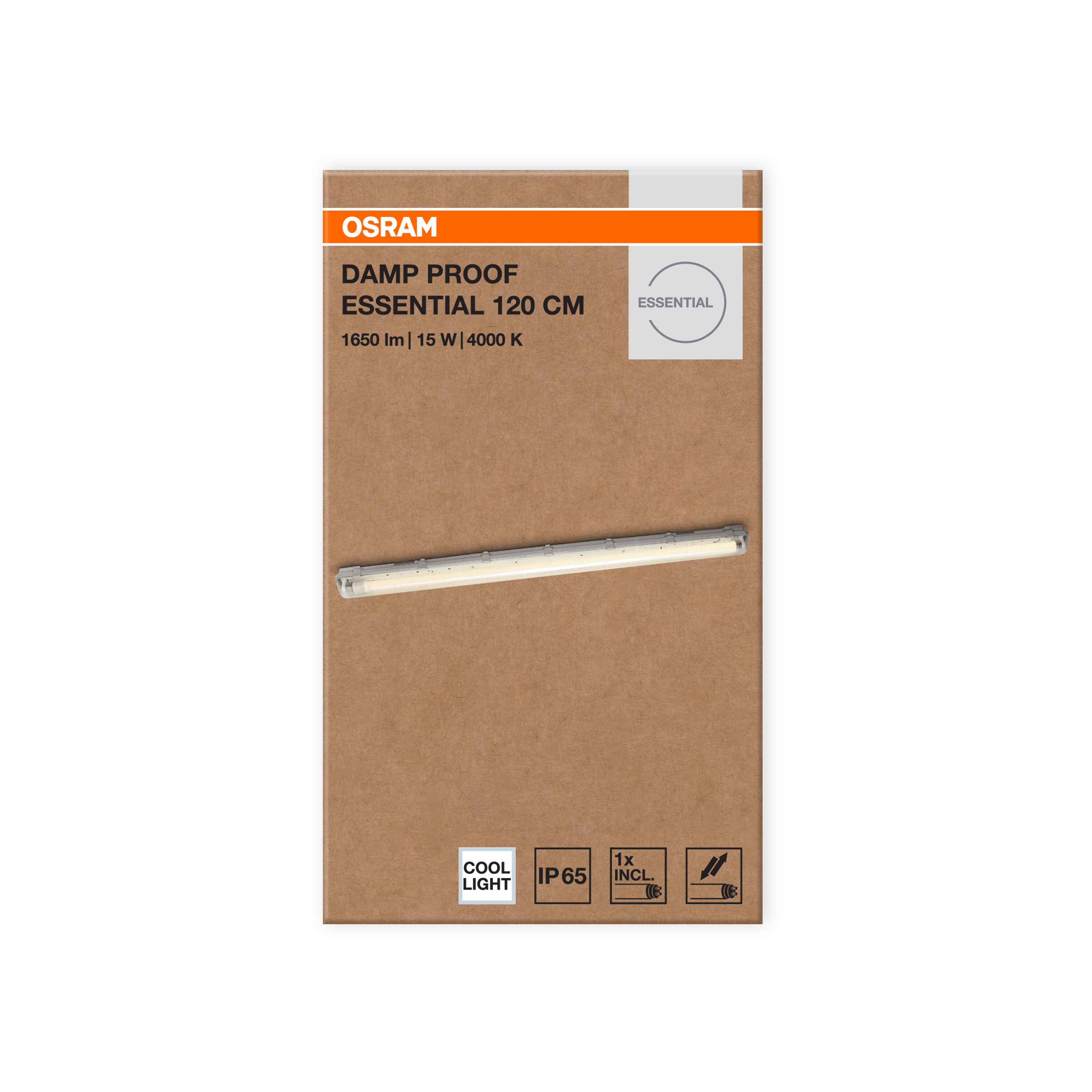 Osram Feuchtraumlampe Essential, 120 cm, 1X15W
