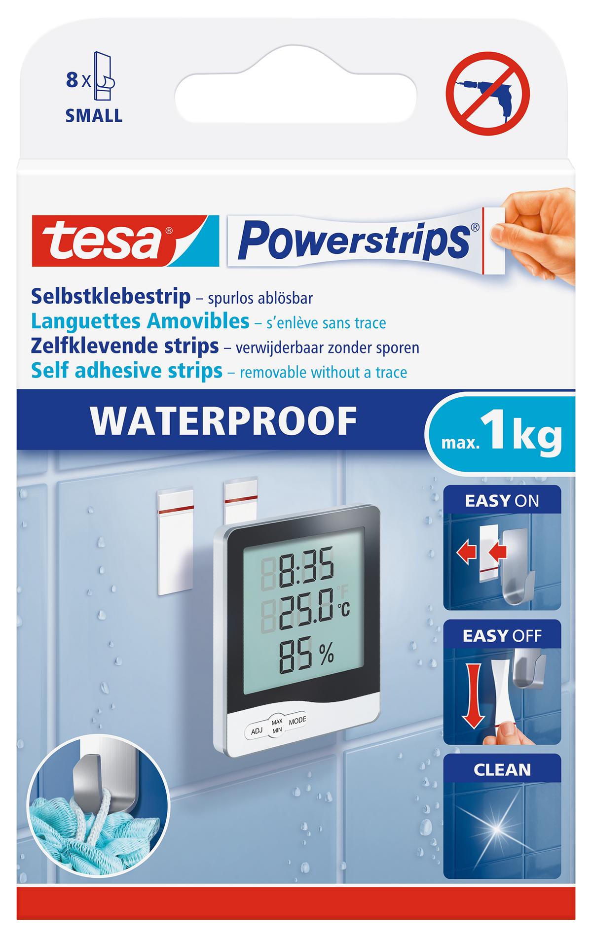tesa_PS_Waterproof_Strips_S_597780000000_LI416_front_pa tesa Powerstrips Selbstklebestrip Waterproof Small