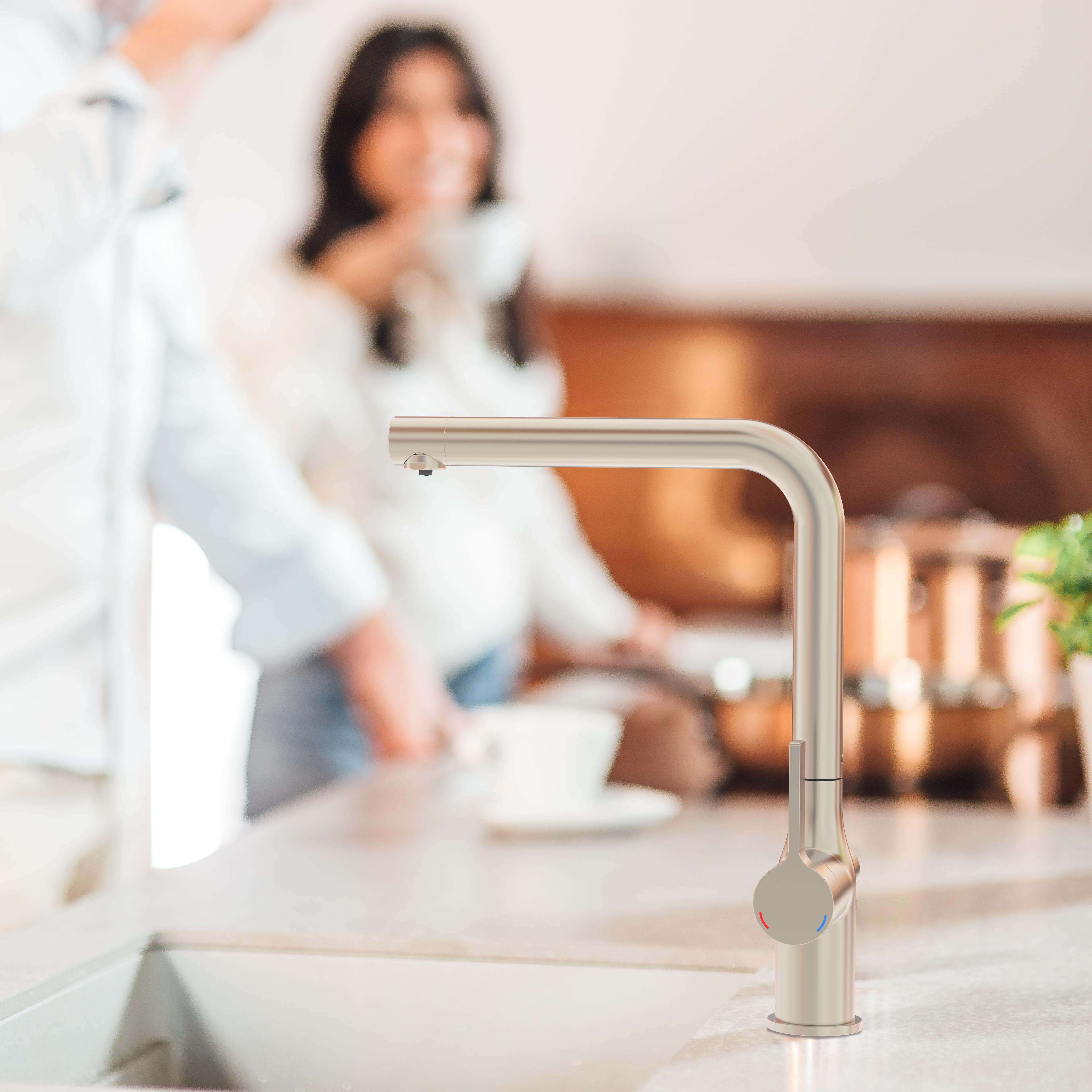 Schütte Trinkwasser-Spültischarmatur AQUASTAR PRO, Edelstahloptik, mit Filtersystem