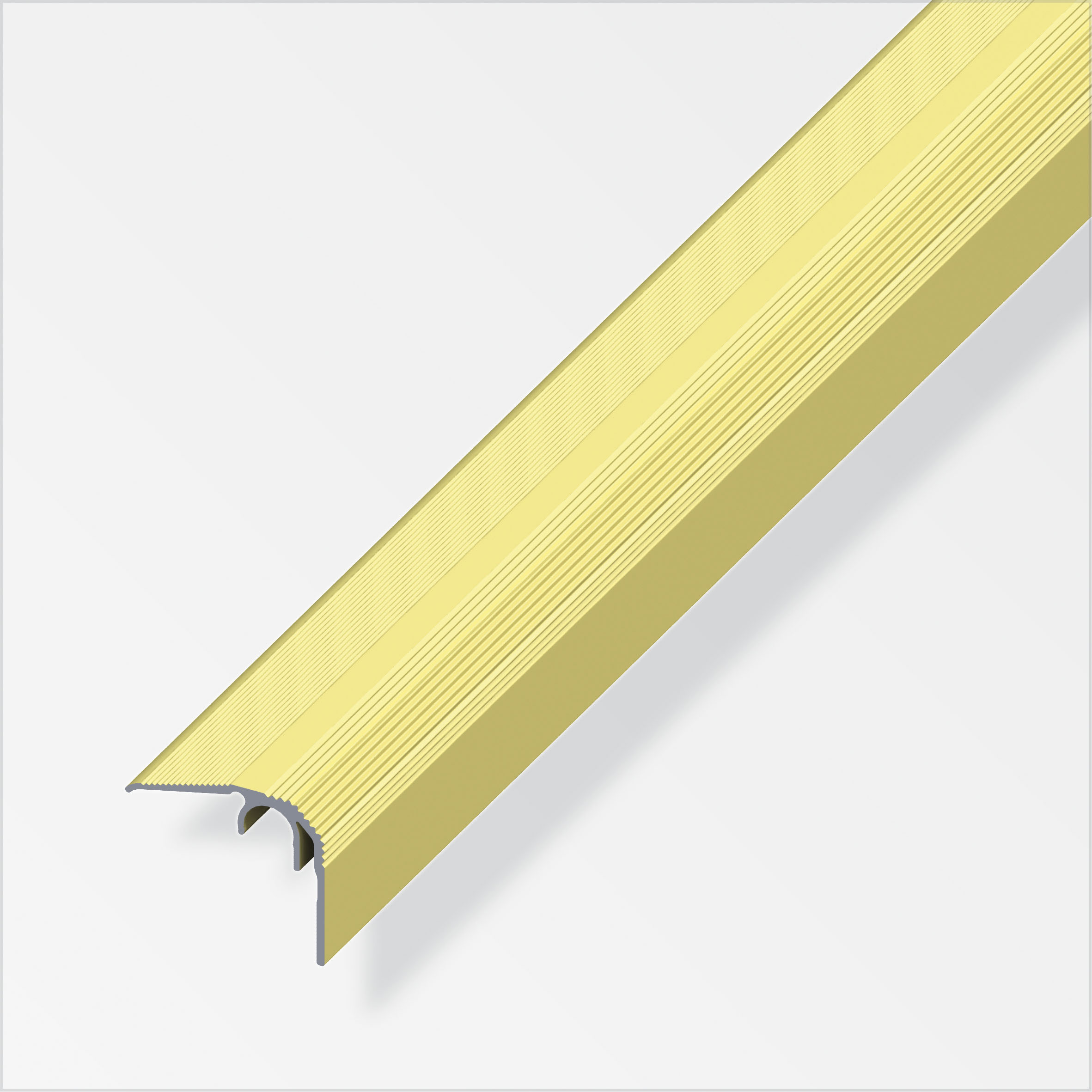 Alfer clipstech Abschluss-Profil 32 x 27 mm, messing