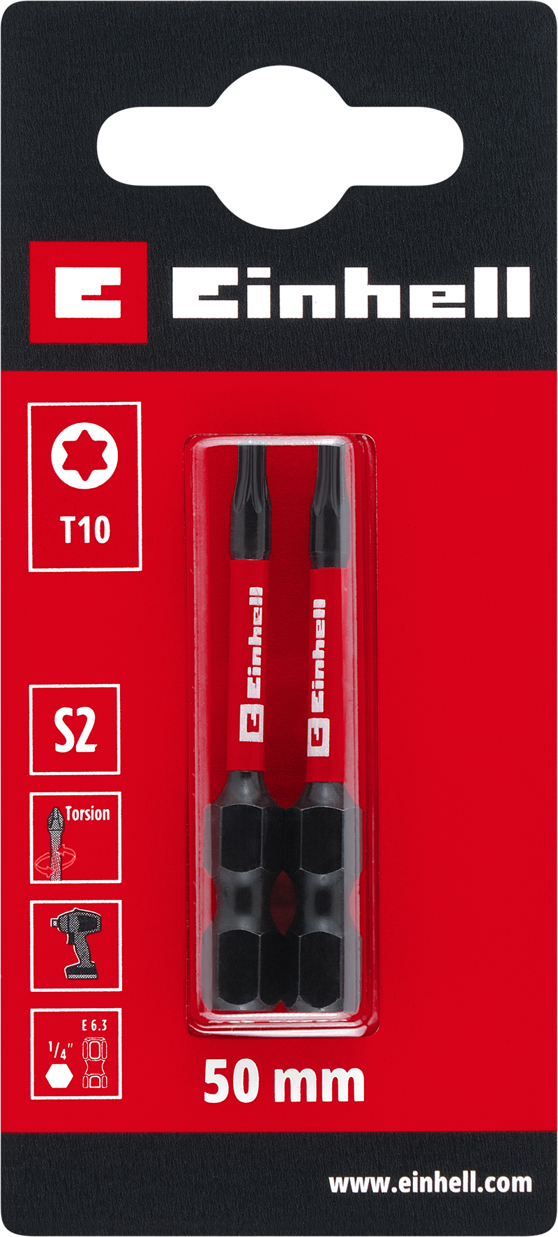 Einhell Impact-Bits Torsion, 50 mm, T10 S2