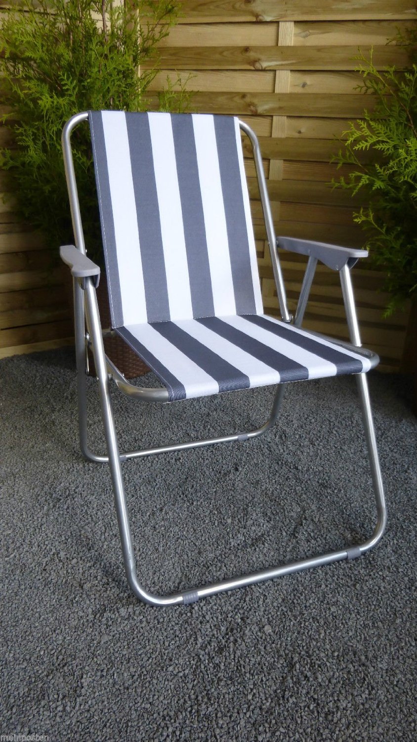 369862 Camping Klappstuhl Farbe Blau / Weiss