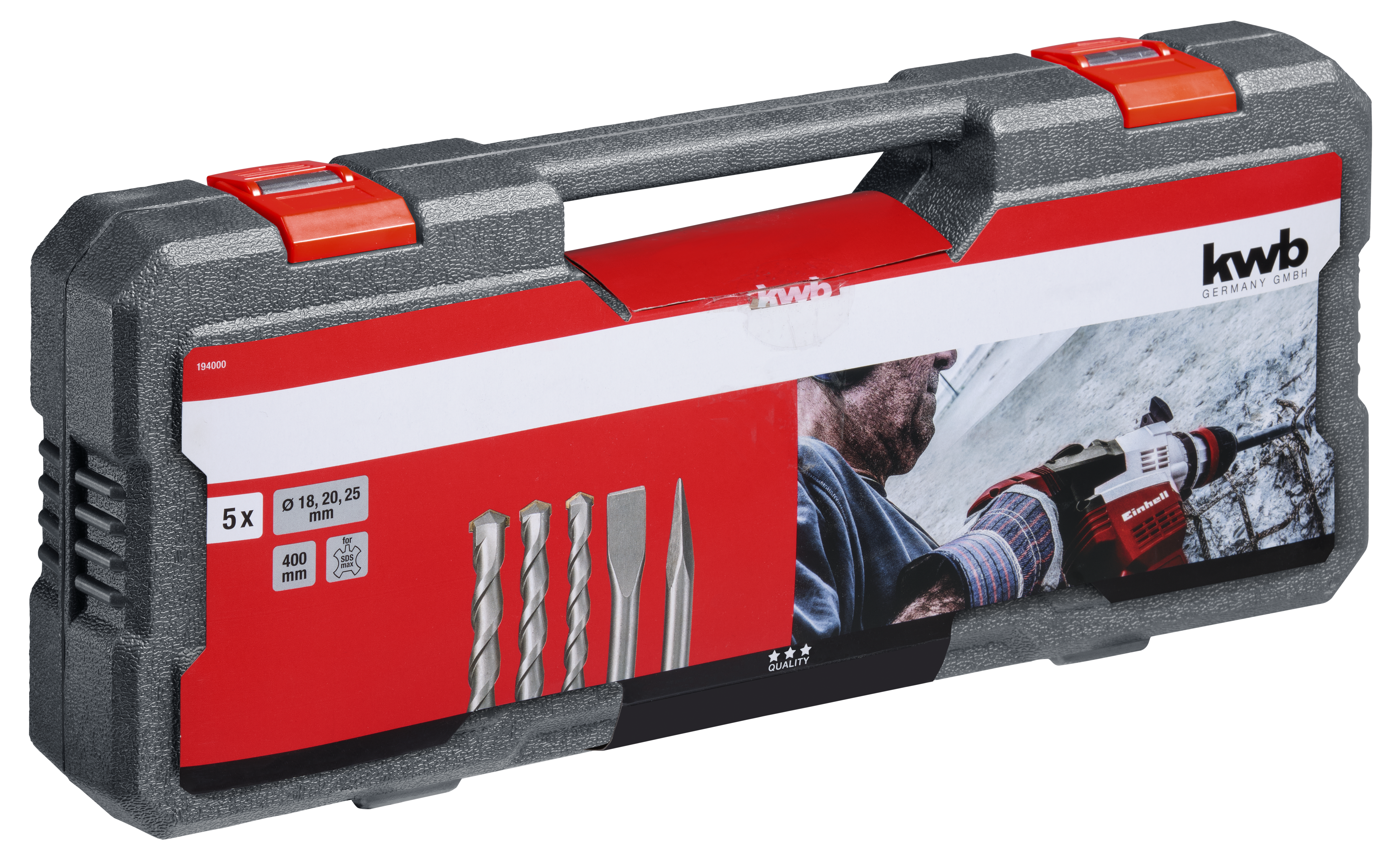 kwb SDS Max 5 teilig, Meißel-Set kwb SDS Max 5 teilig, Meißel-Set