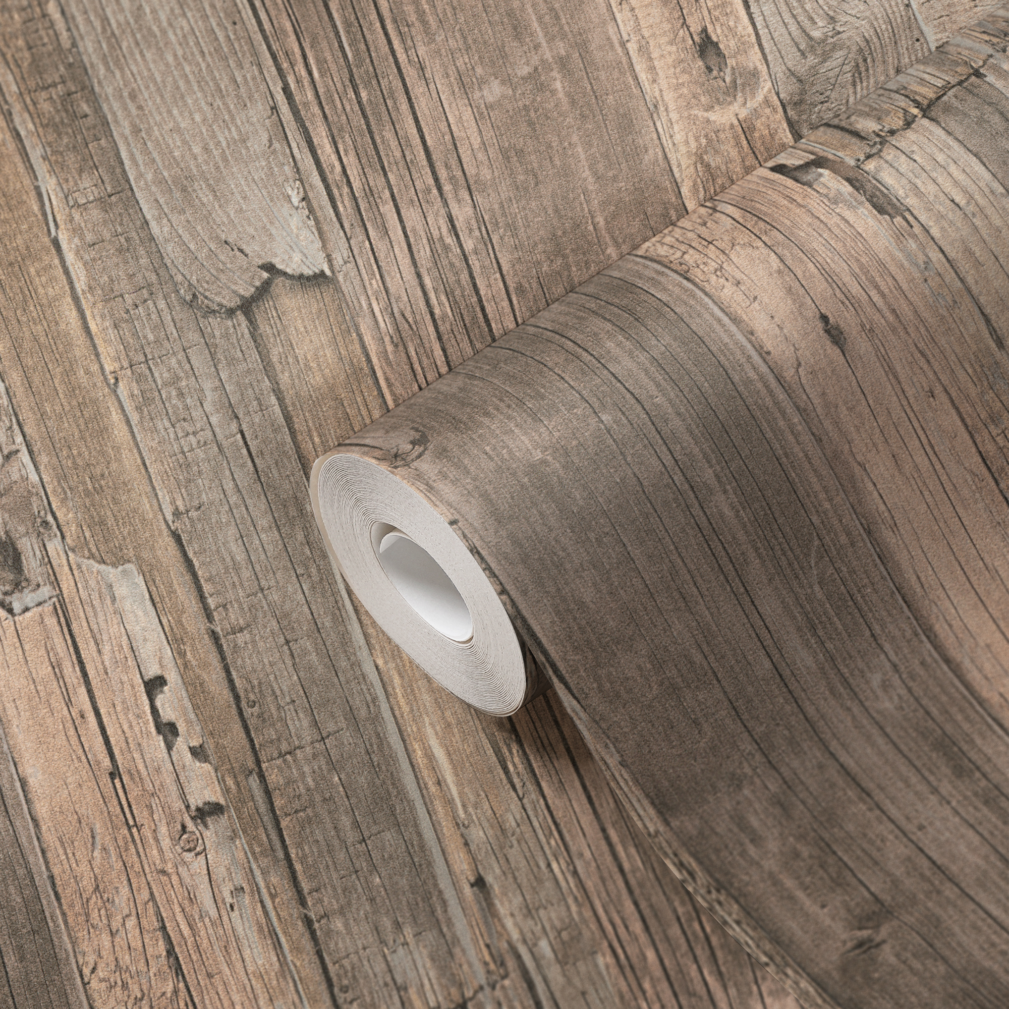 A.S. Création Vliestapete, holzoptik grau braun – vintage tapete im holzlatten design