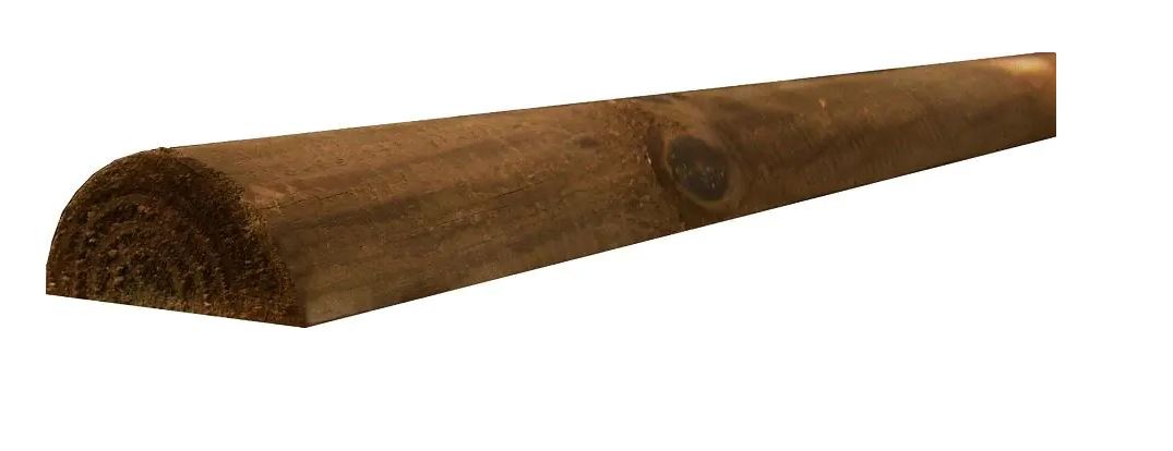 Delta Zaunriegel halbrund, KDI braun, Ø 7 x 250 cm
