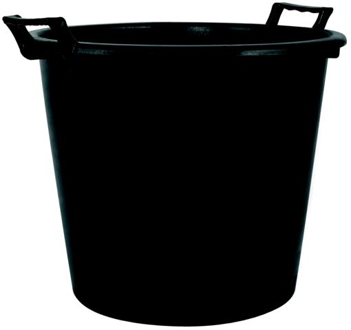 348436-34404514-L PFLANZCONTAINERTOPF M.GRIFF 45CM SCHWARZ