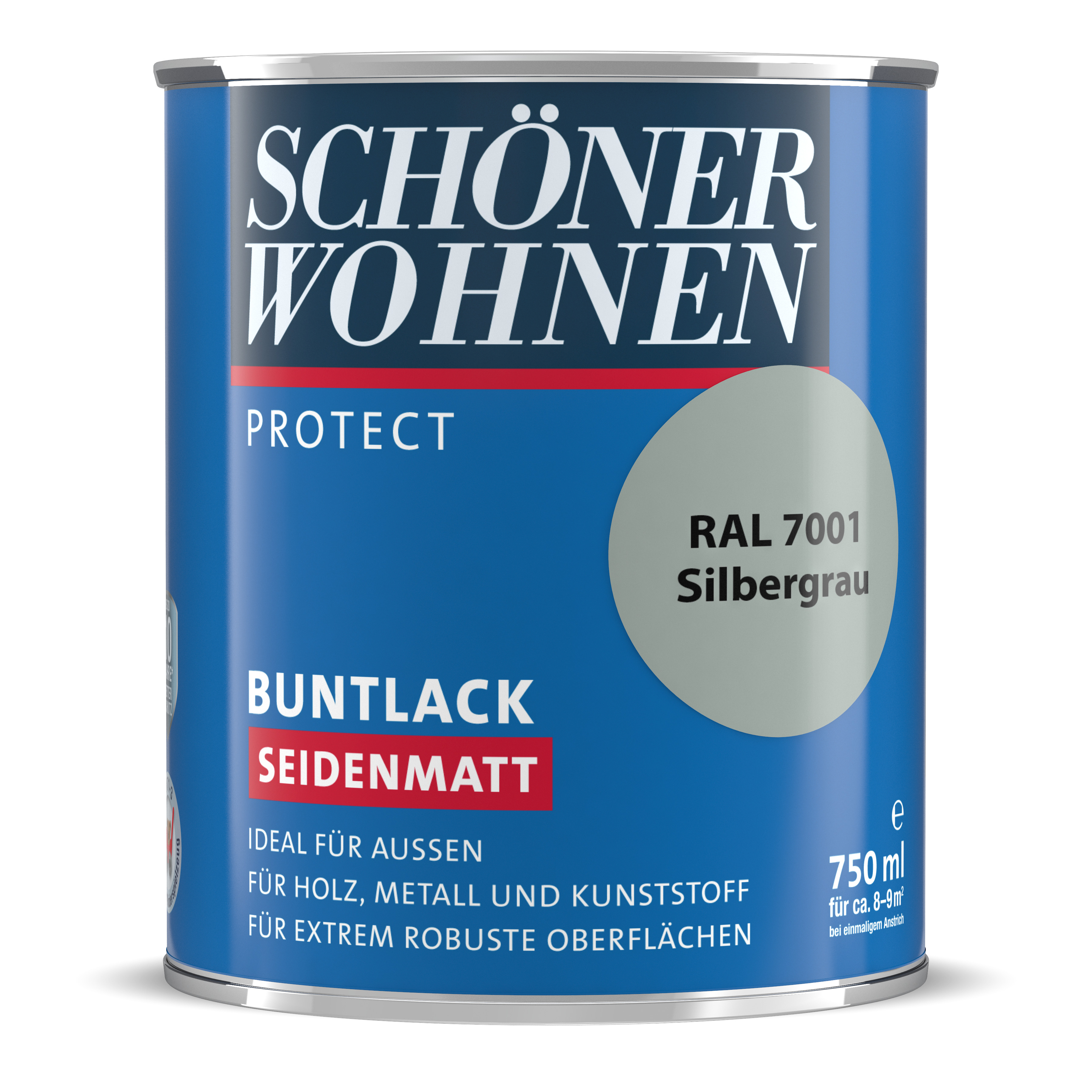 SW_2435-0750-7001 Schöner Wohnen Protect Buntlack, seidenmatt, silbergrau