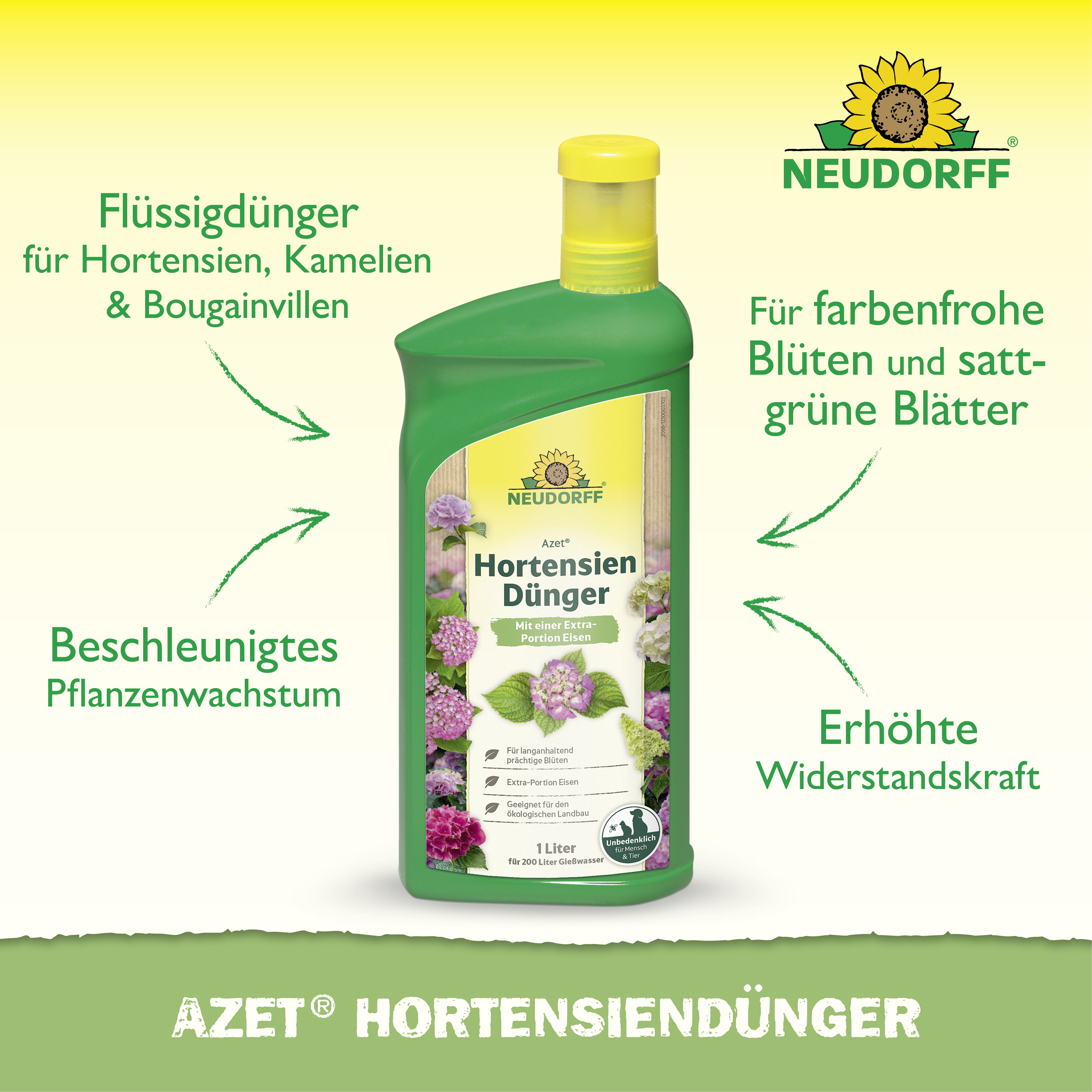 Neudorff Azet HortensienDünger, 1 l