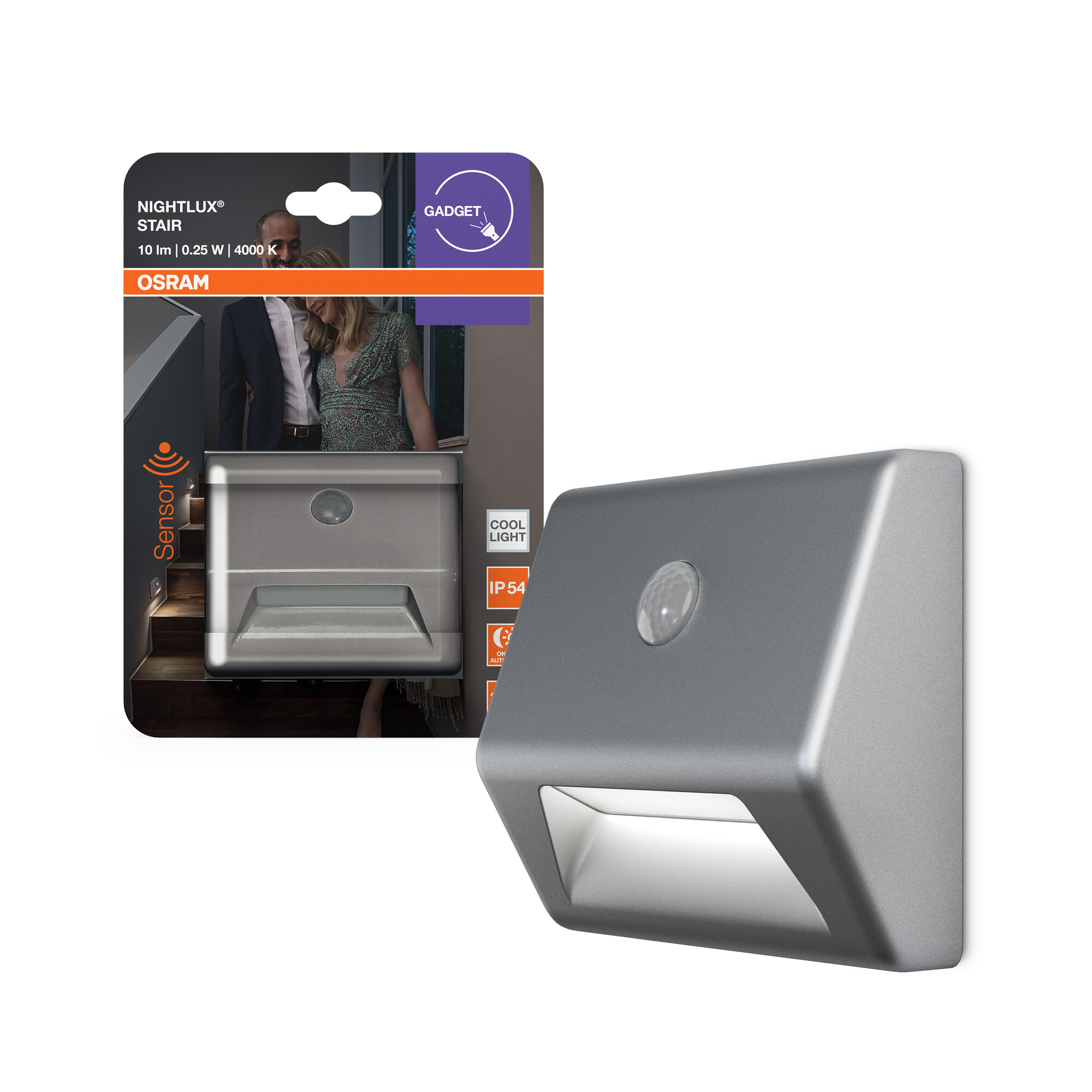 Osram LED-Nachtlicht "Nightlux Stair", silber