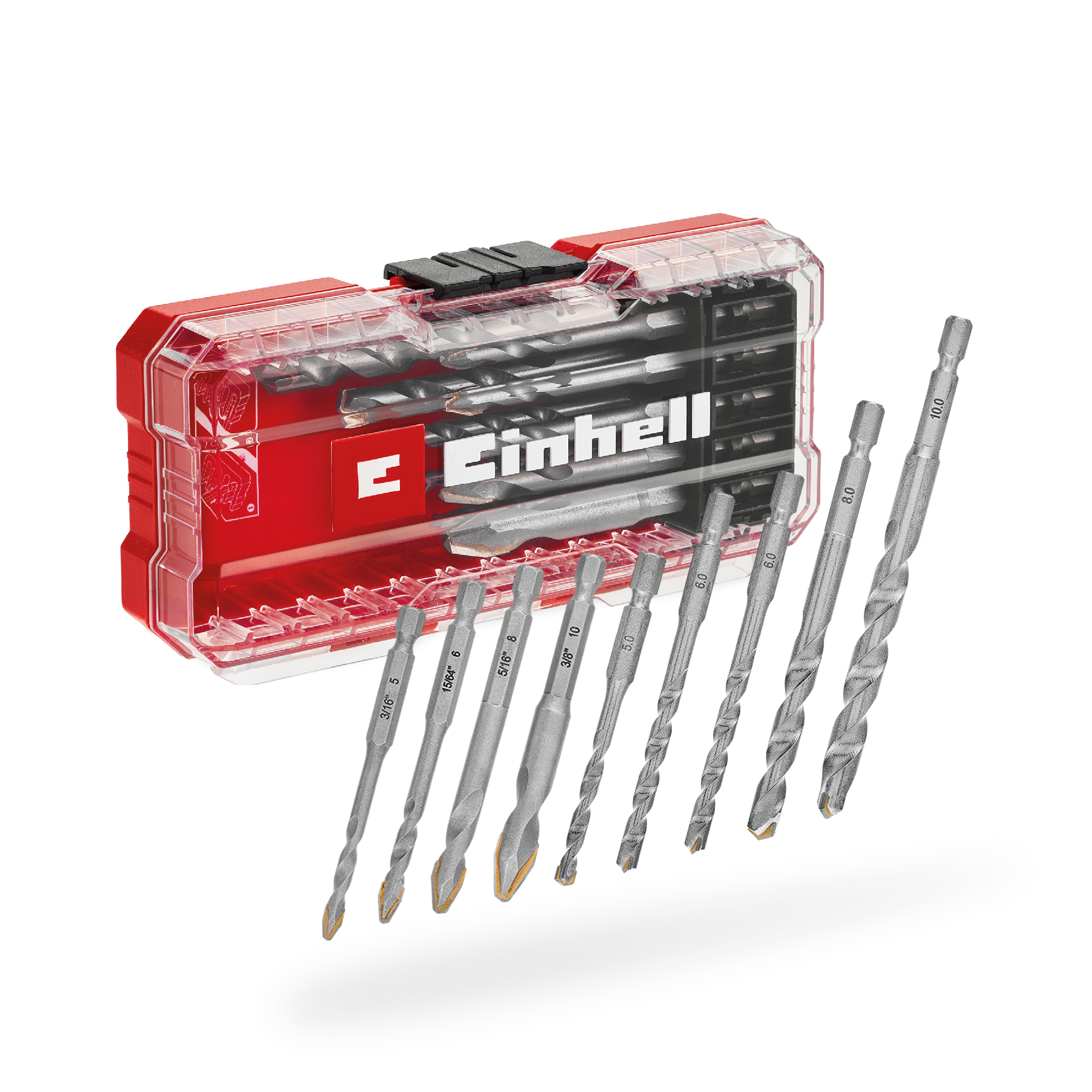 Einhell HM-Fliesenbohrer-Set, S-CASE, 10-tlg. Einhell HM-Fliesenbohrer-Set, S-CASE, 10-tlg.