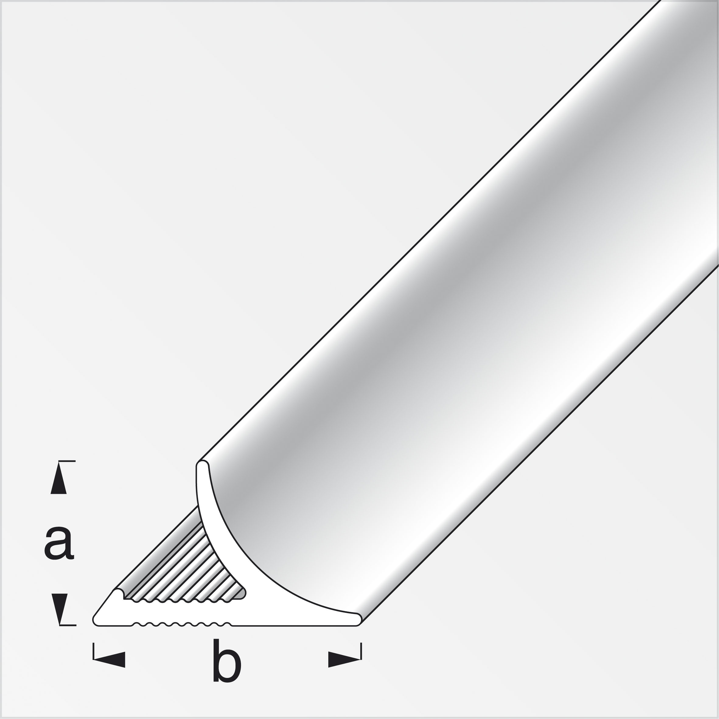 Alfer Randfugenabdeck-Profil, 2,50 m, chromoptik