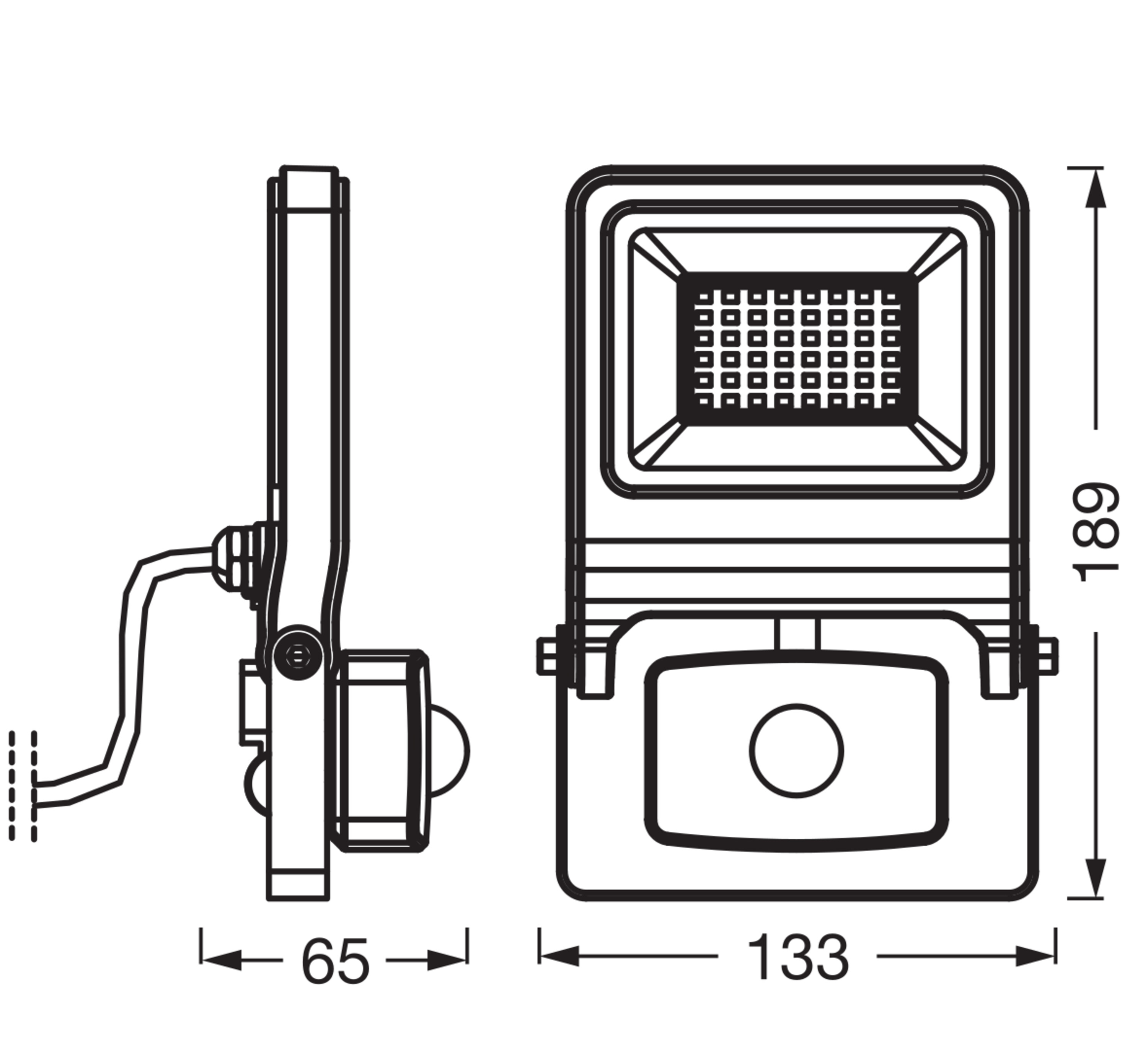 Osram LED Strahler mit Sensor, 30W, Kaltweiß