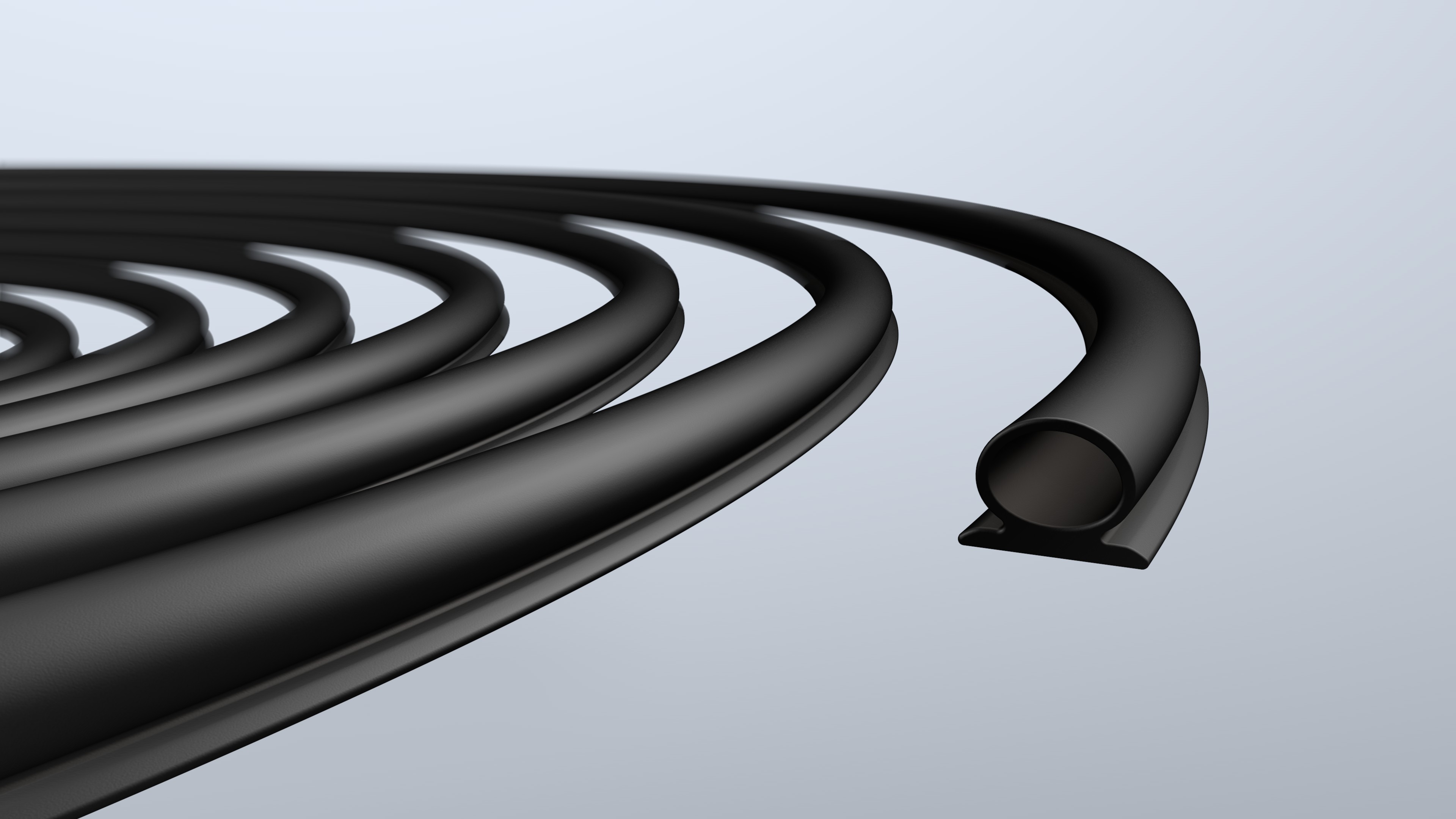 Roro Selbstklebedichtung, schwarz