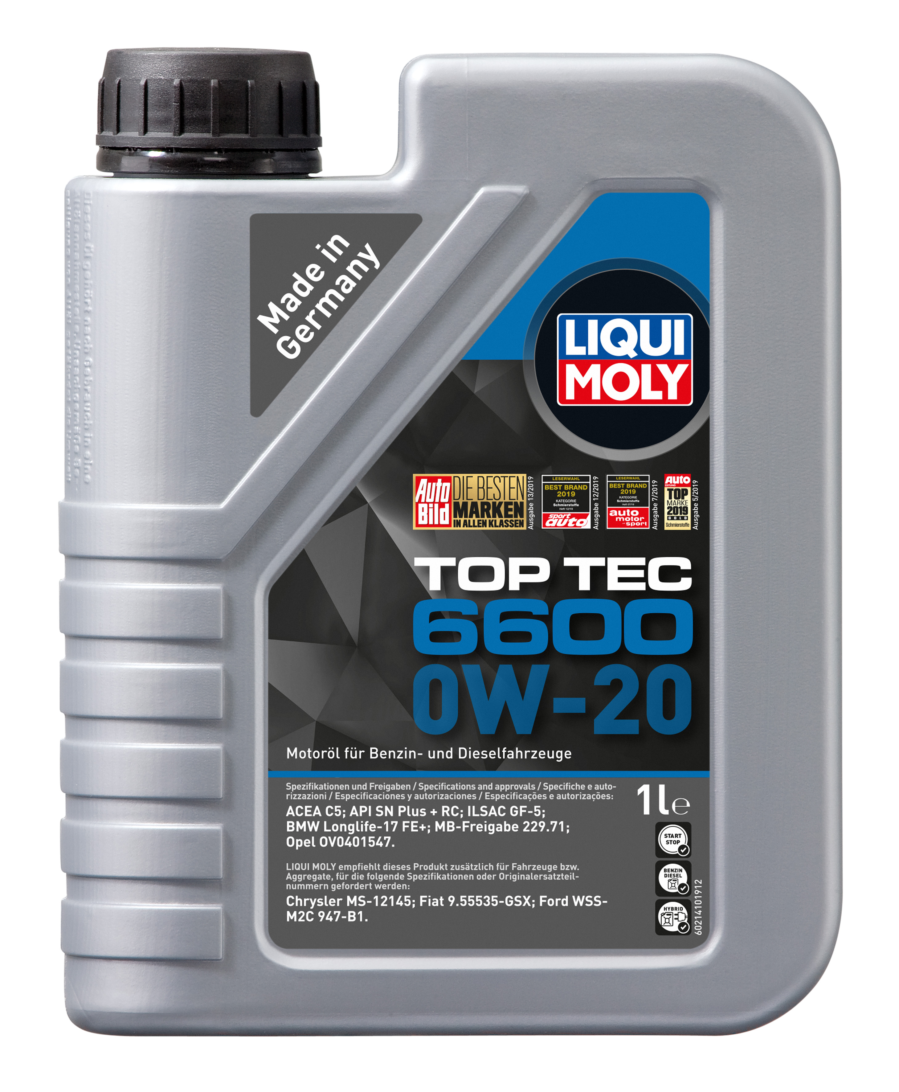 153168 LIQUI MOLY TOP TEC 6600 0W-20 1L