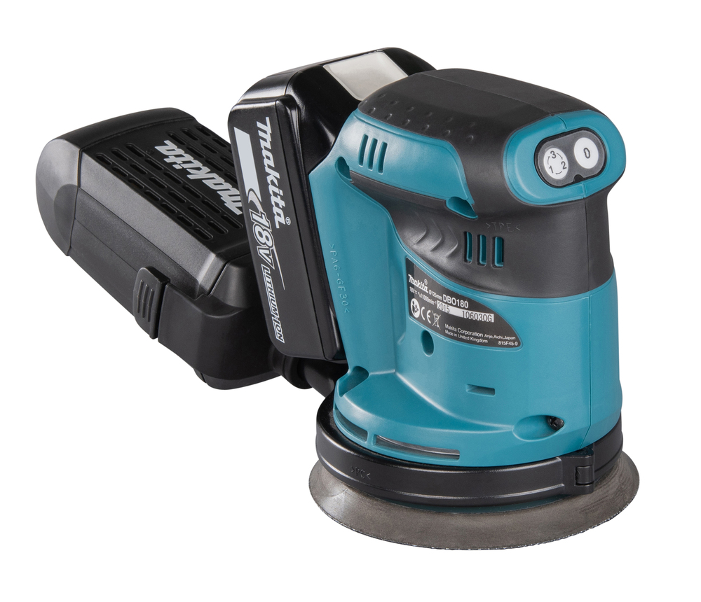 Makita Akku-Exzenterschleifer DBO180, 18V (Ohne Akku, ohne Ladegerät)