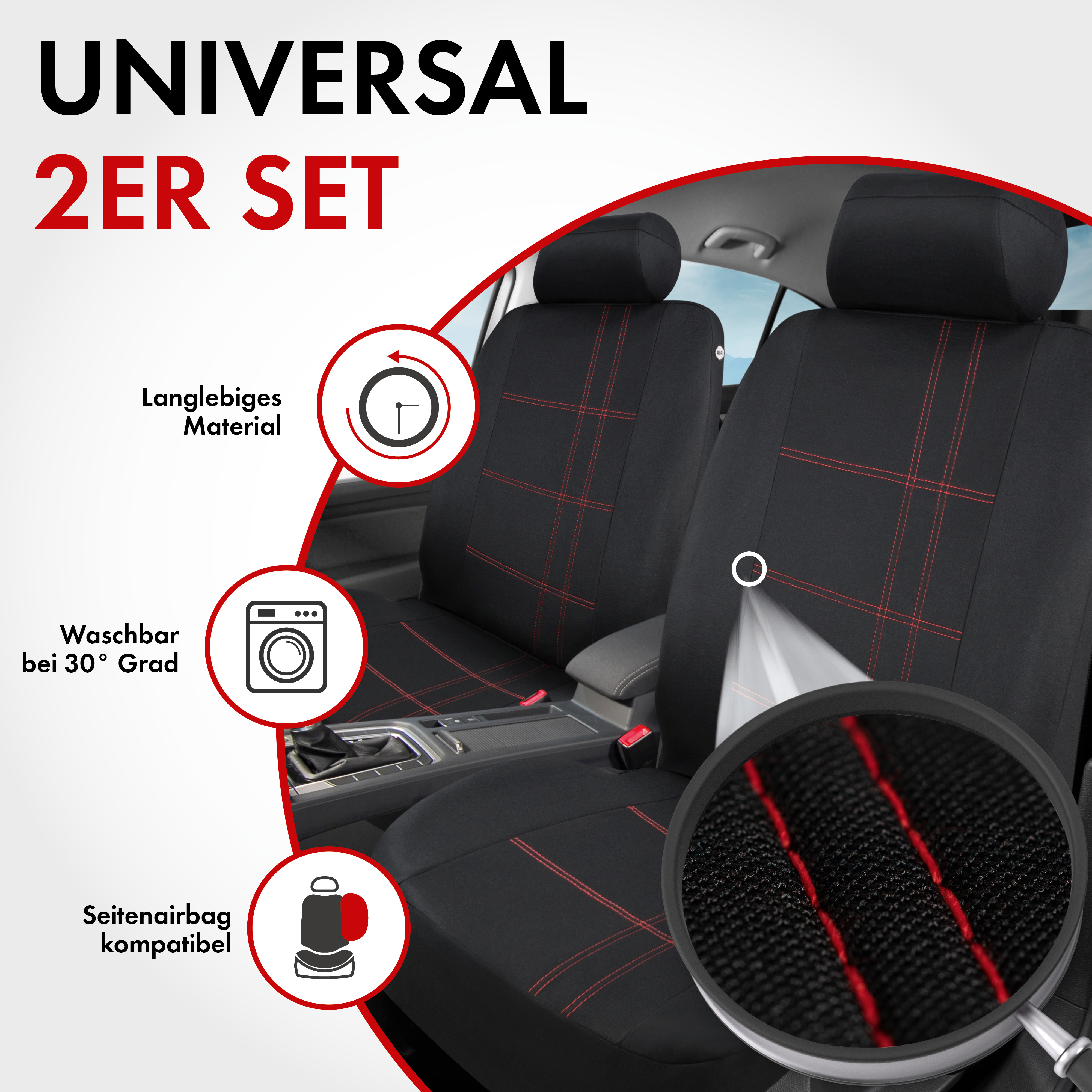 CarComfort Autositzbezug Nashville 2VS 2-teilig 2NS