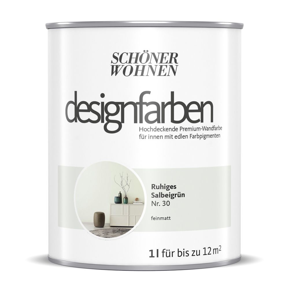 Schöner Wohnen Designfarbe, ruhiges salbeigrün, 1L Schöner Wohnen Designfarbe, ruhiges salbeigrün, 1L